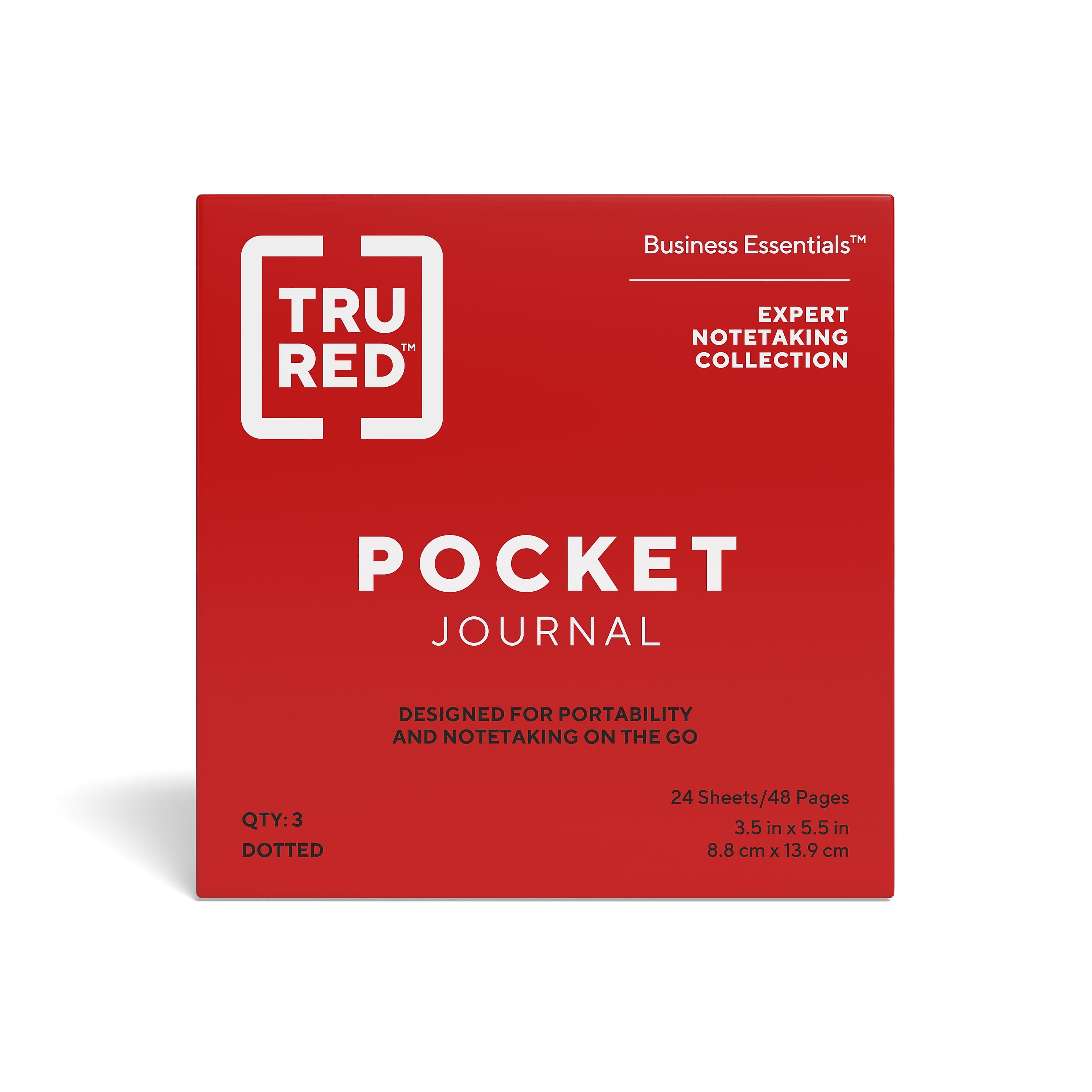 TRU RED™ Pocket Journal, Dotted, Assorted Colors