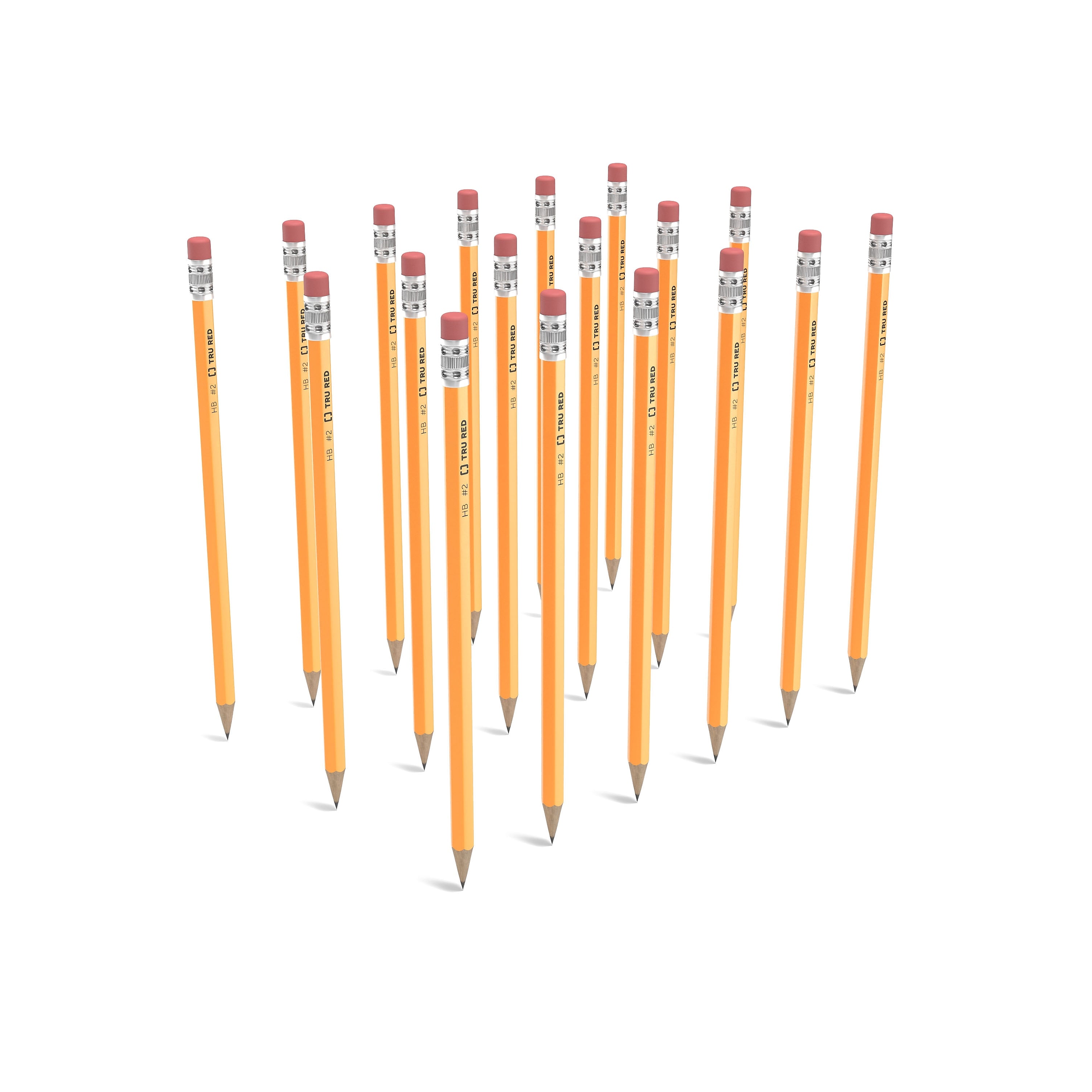 TRU RED™ Pre-Sharpened Wooden Pencil, 2.2mm, #2 Medium Lead, 24/Pack