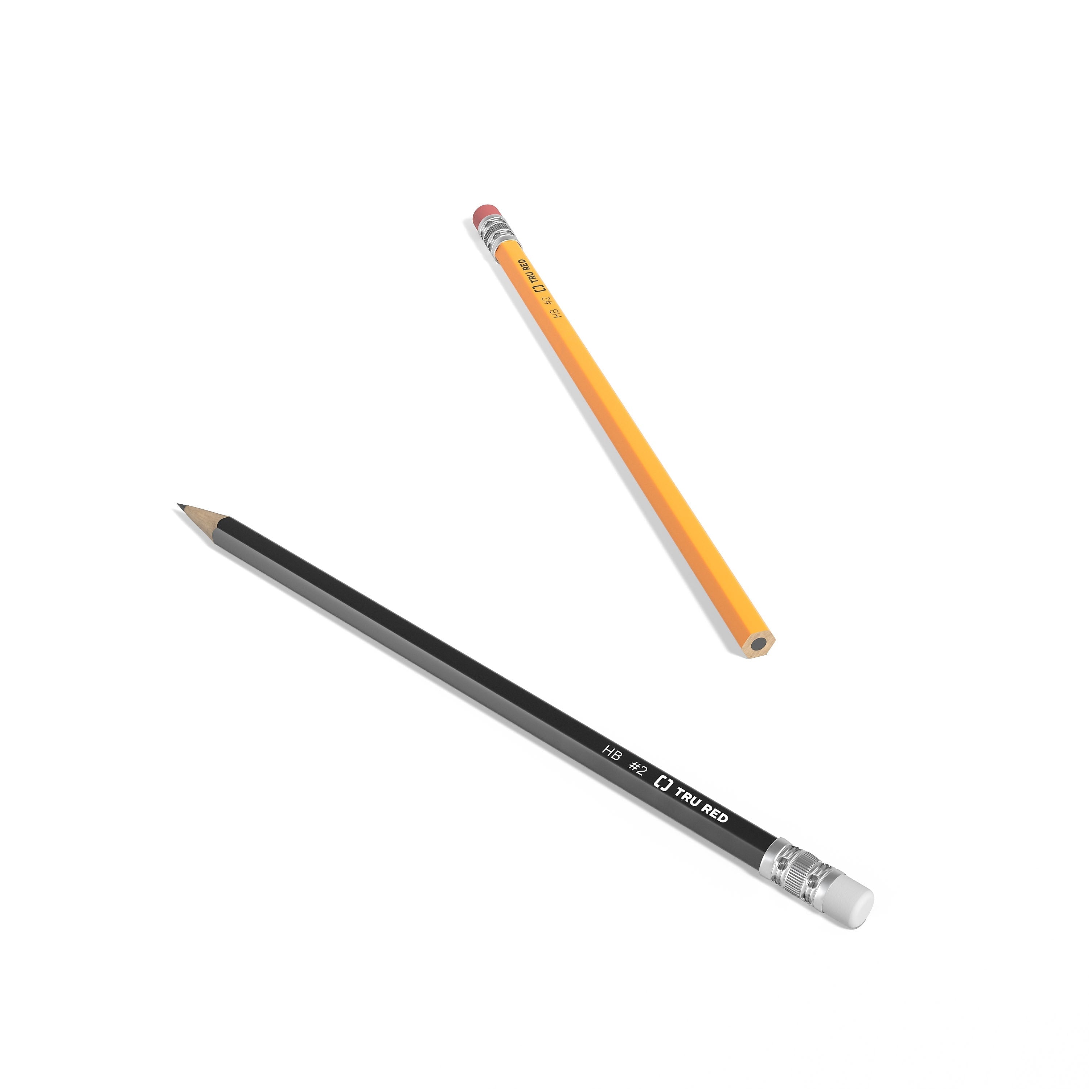 TRU RED™ Pre-Sharpened Wooden Pencil, 2.2mm, #2 Medium Lead, 24/Pack
