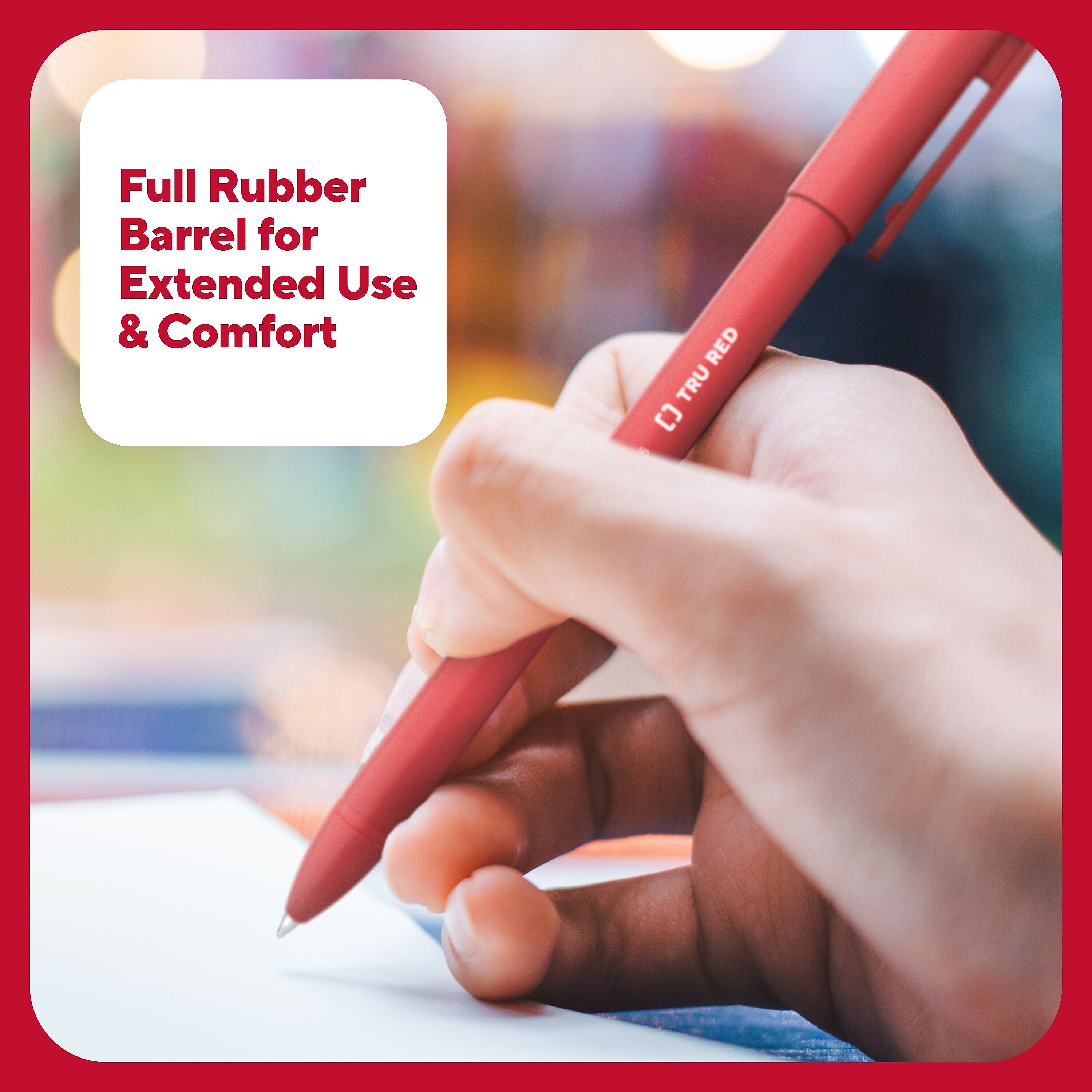 TRU RED™ Quick Dry Gel Pens, Fine Point, 0.5mm, Assorted, 12/Pack