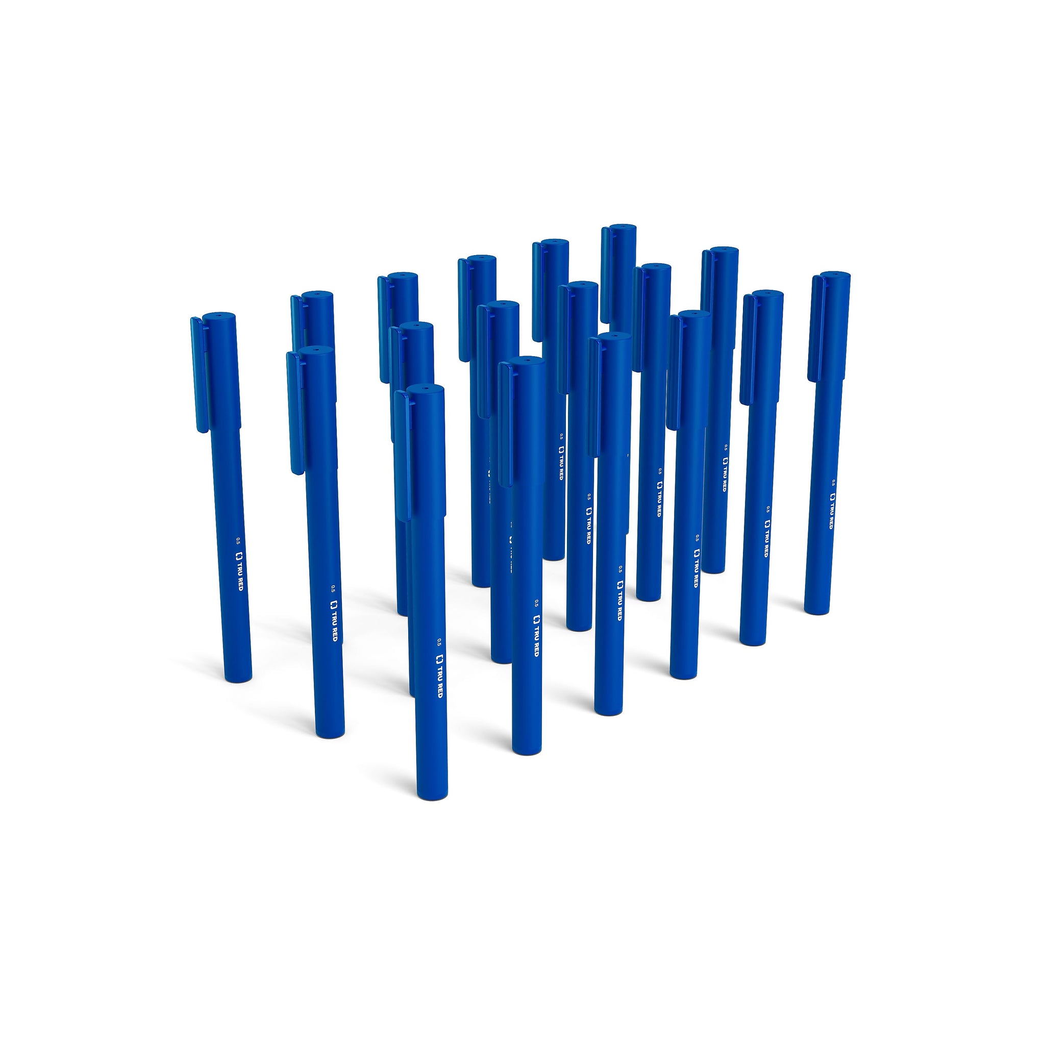 TRU RED™ Quick Dry Gel Pens, Fine Point, 0.5mm, Blue, 24/Pack