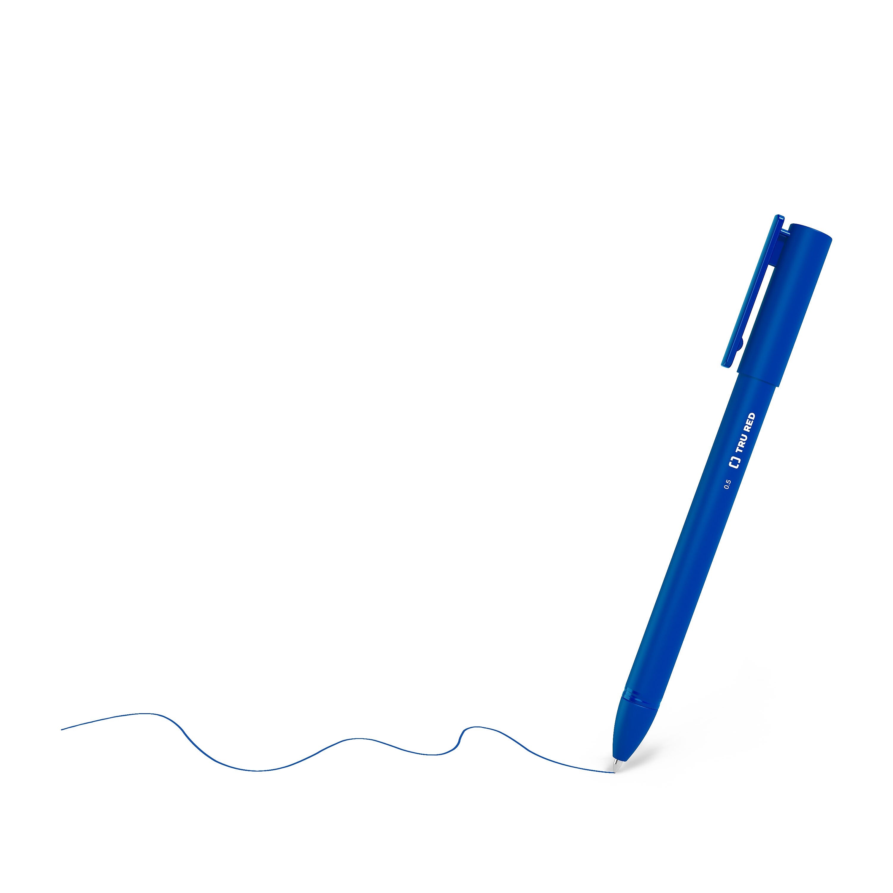 TRU RED™ Quick Dry Gel Pens, Fine Point, 0.5mm, Blue, 24/Pack