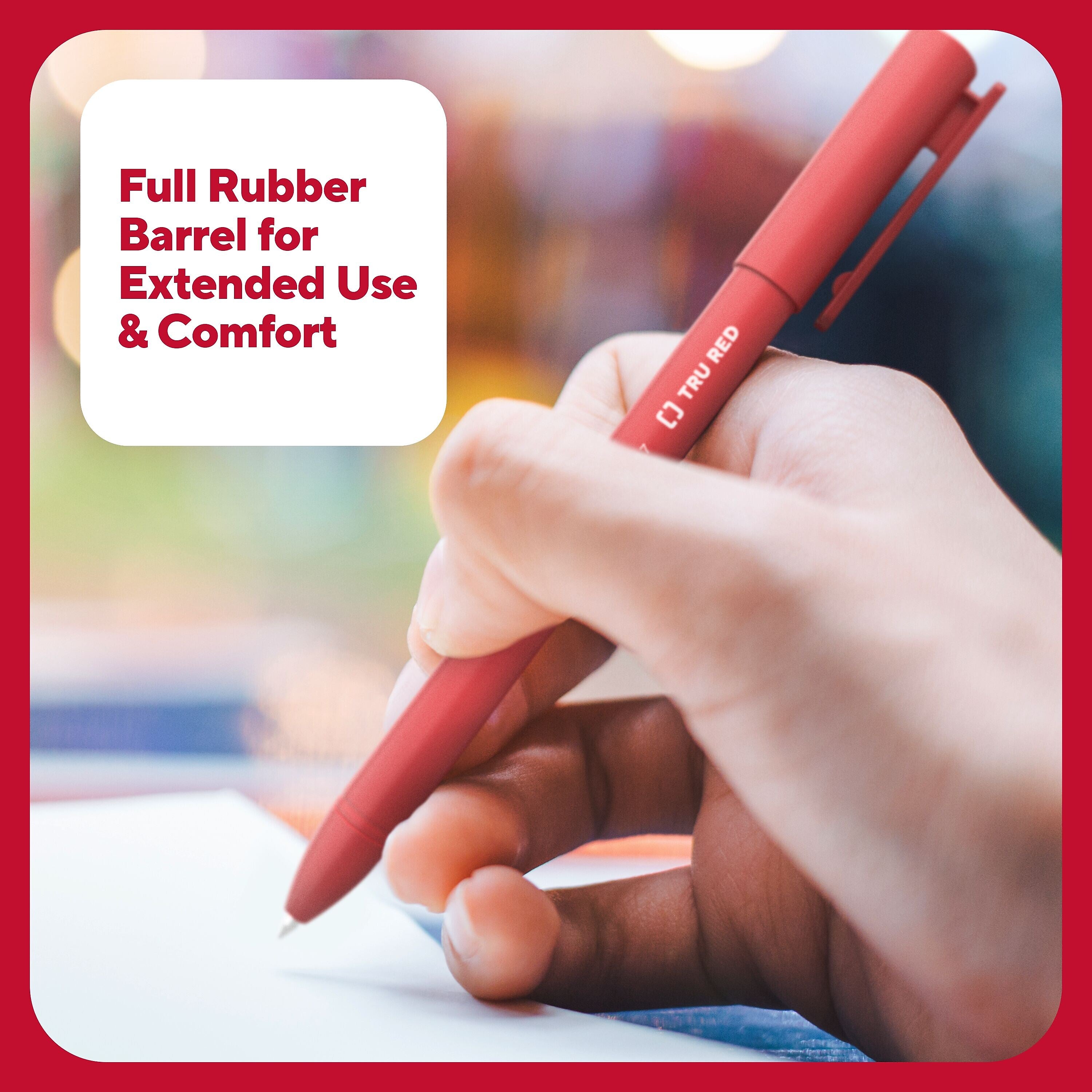 TRU RED™ Quick Dry Gel Pens, Medium Point, 0.7mm, Assorted, 12/Pack