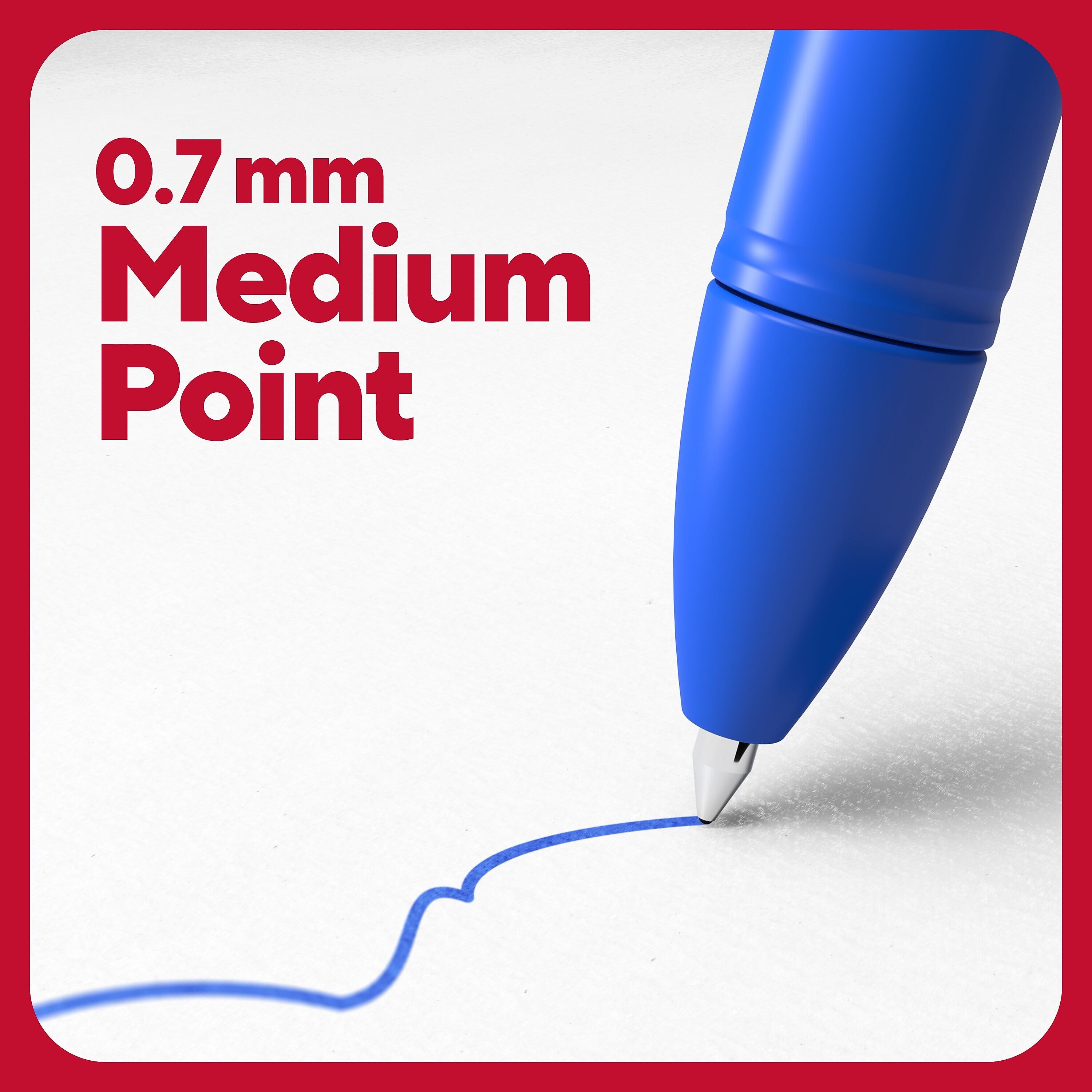 TRU RED™ Quick Dry Gel Pens, Medium Point, 0.7mm, Blue, 5/Pack