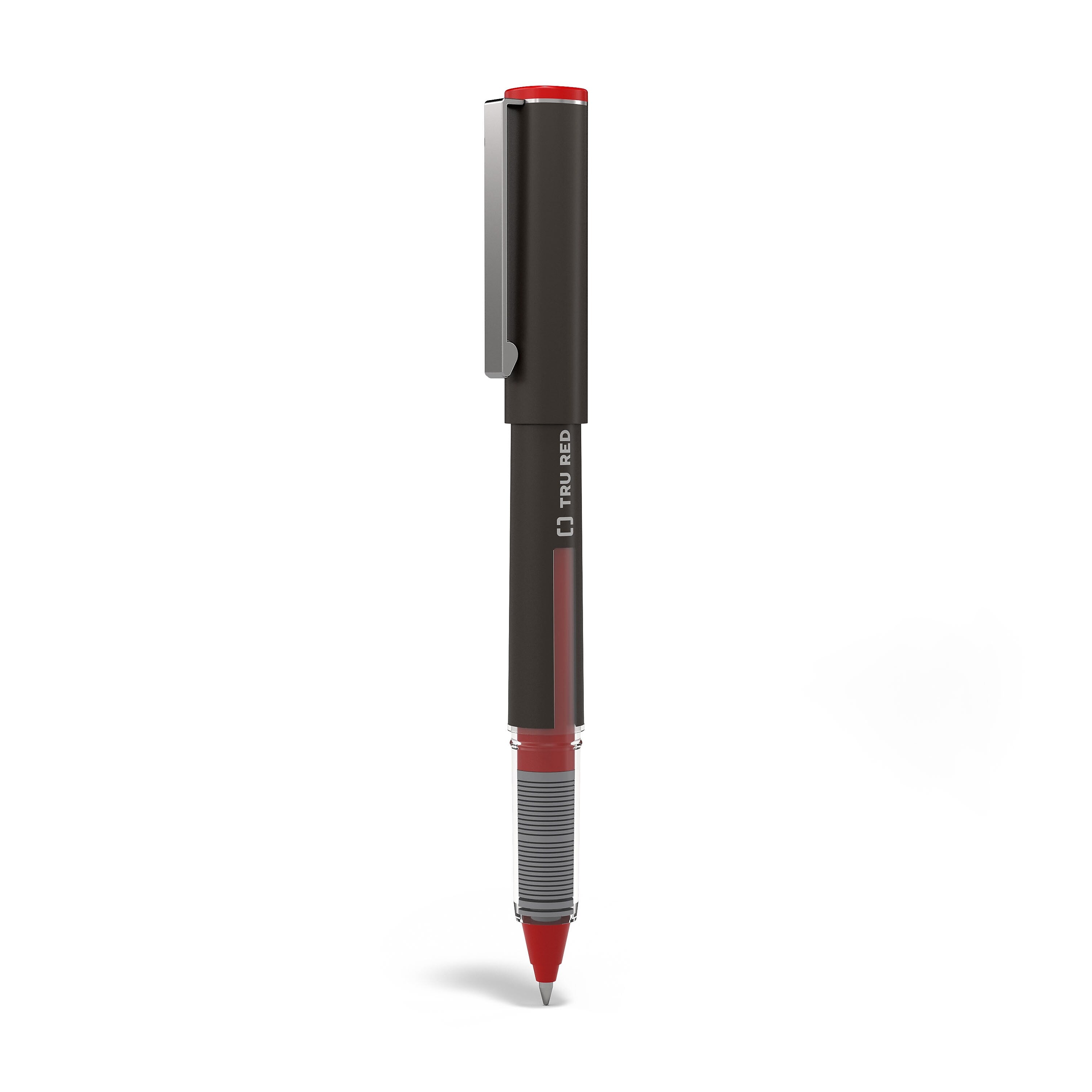 TRU RED™ Rollerball Pens, Fine Point, Assorted Colors, 5/Pack