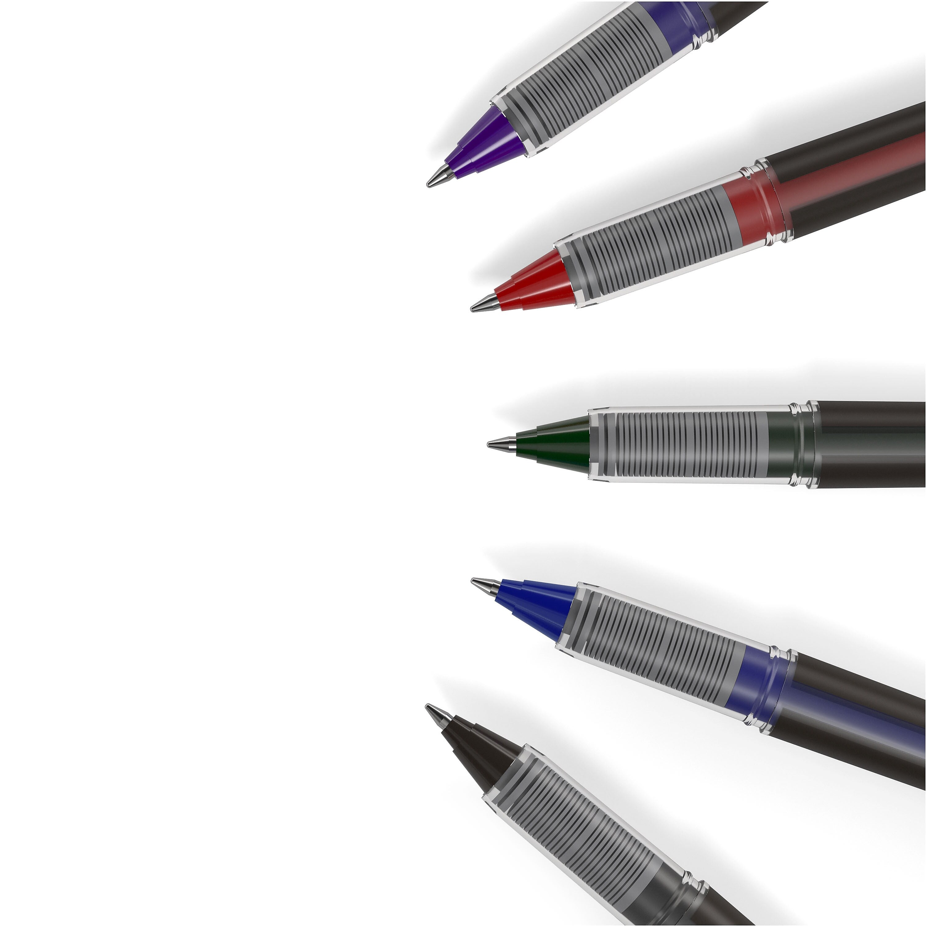 TRU RED™ Rollerball Pens, Fine Point, Assorted Colors, 5/Pack