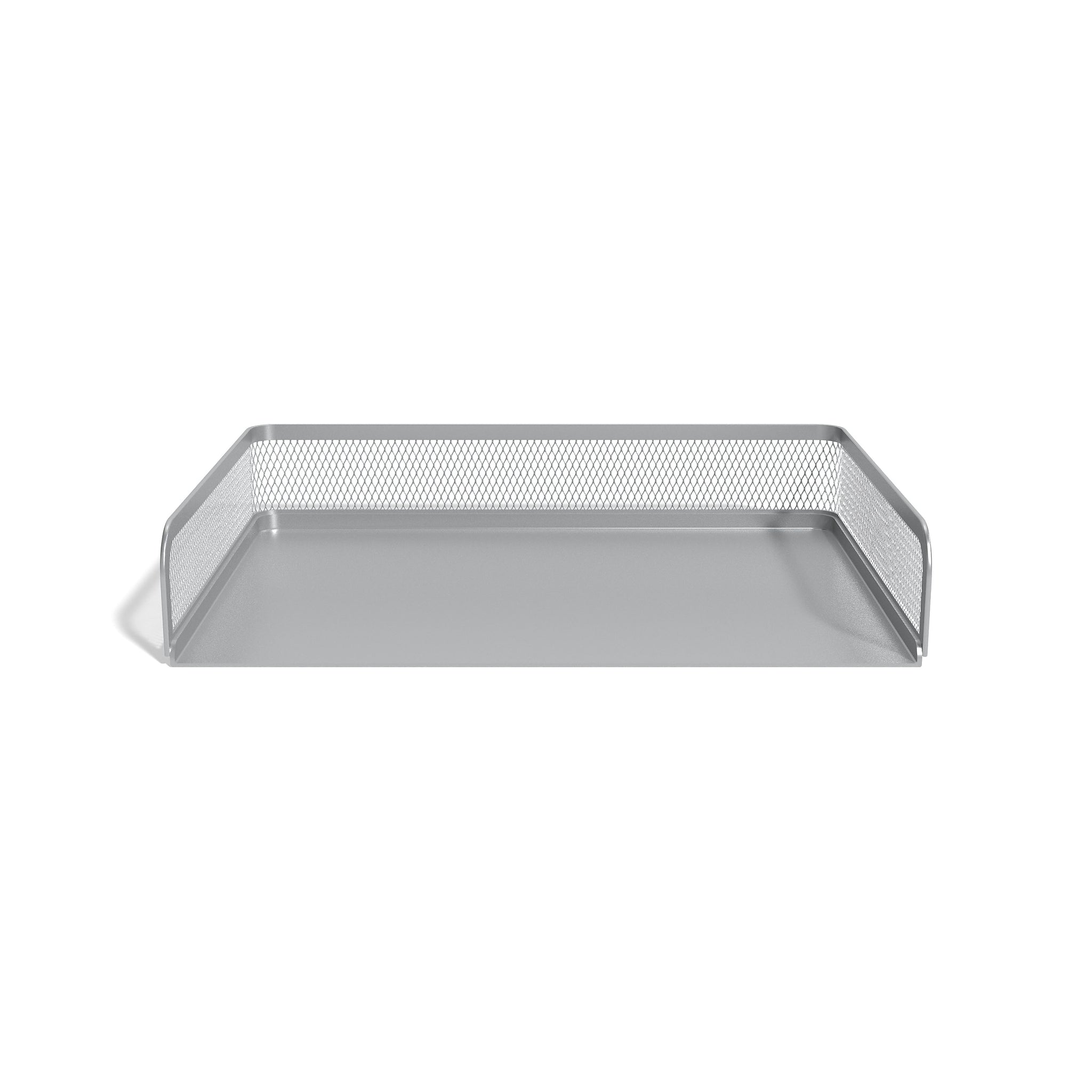 TRU RED™ Side Load Stackable Metal Letter Tray, Silver