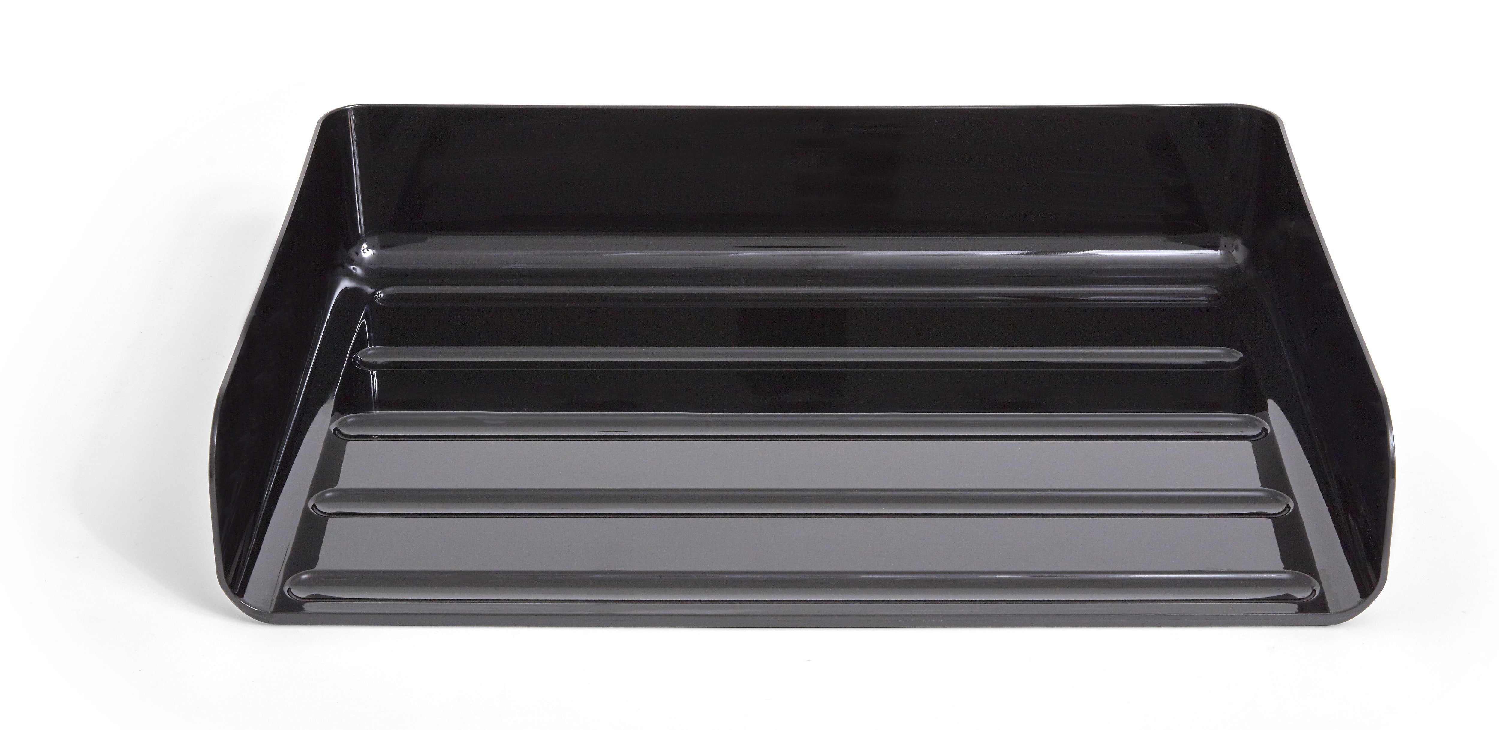 TRU RED™ Side Load Stackable Plastic Legal Tray, Black, 2/Pack
