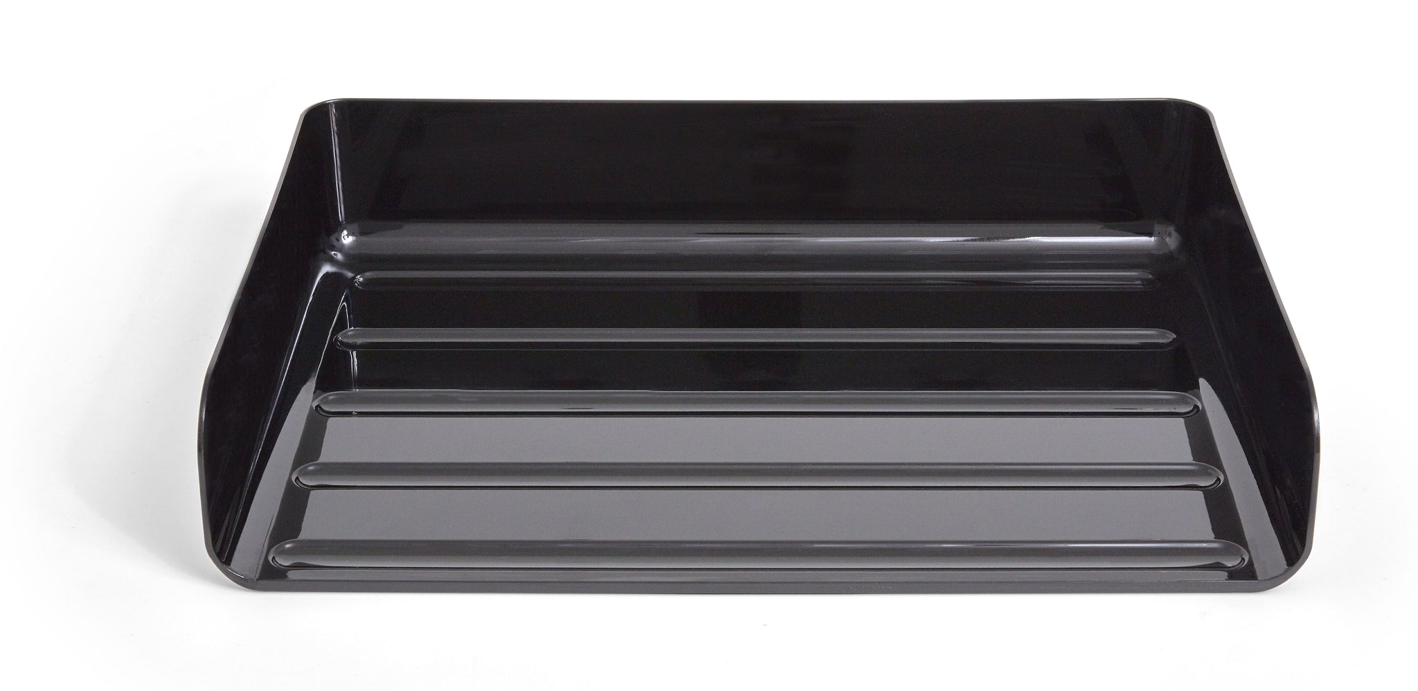 TRU RED™ Side Load Stackable Plastic Legal Tray, Black, 2/Pack