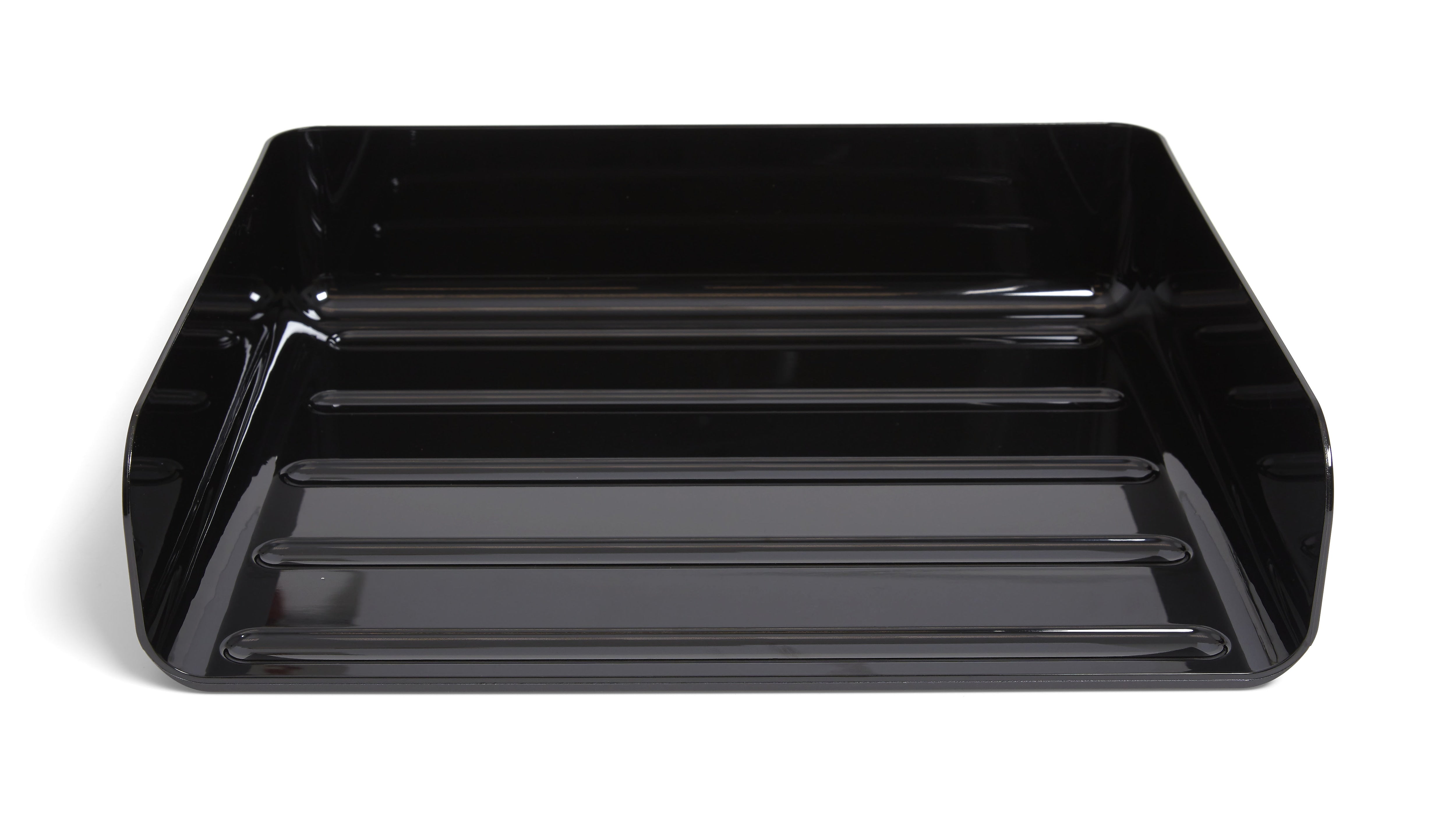 TRU RED™ Side Load Stackable Plastic Letter Tray, Black, 2/Pack