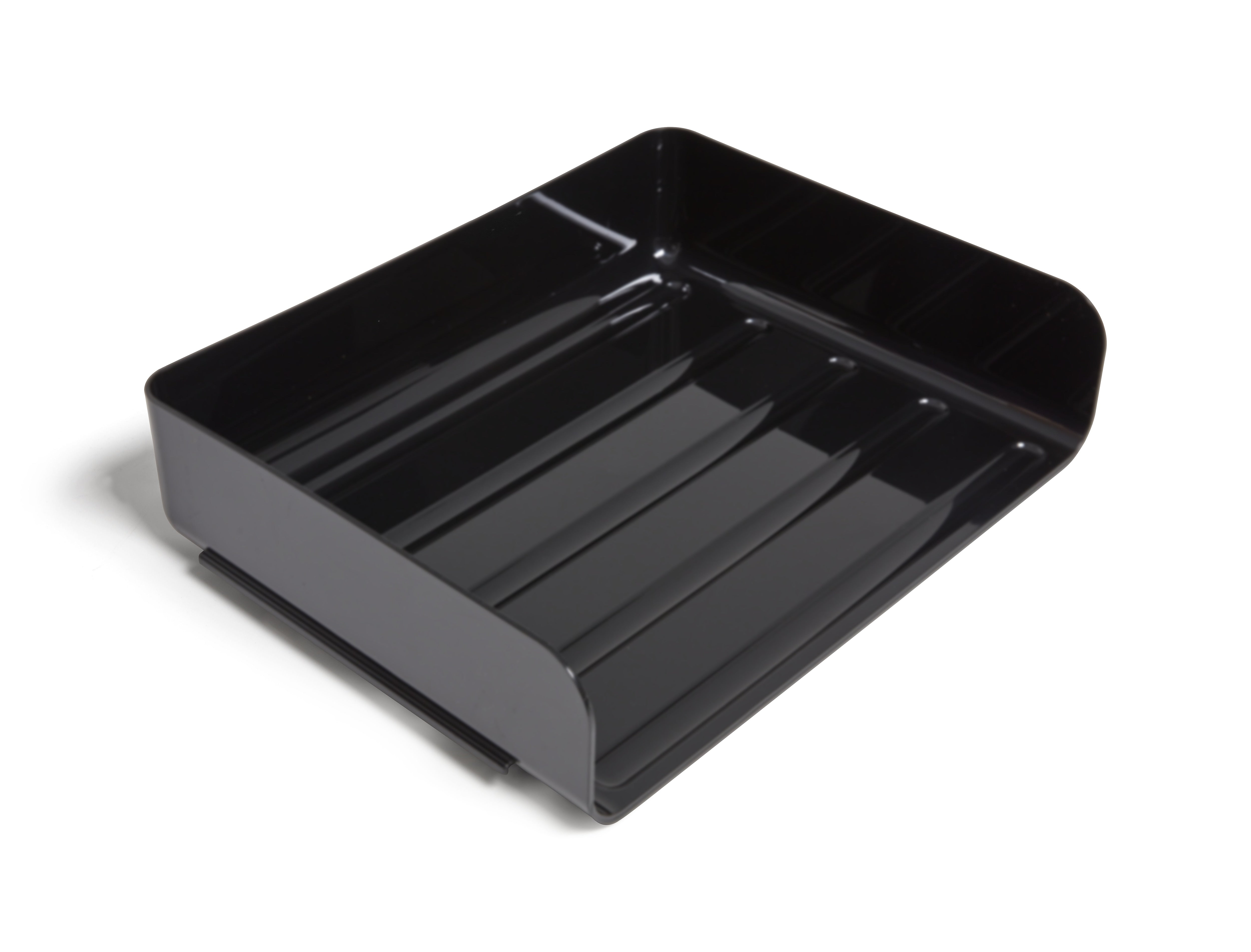 TRU RED™ Side Load Stackable Plastic Letter Tray, Black, 6/Pack