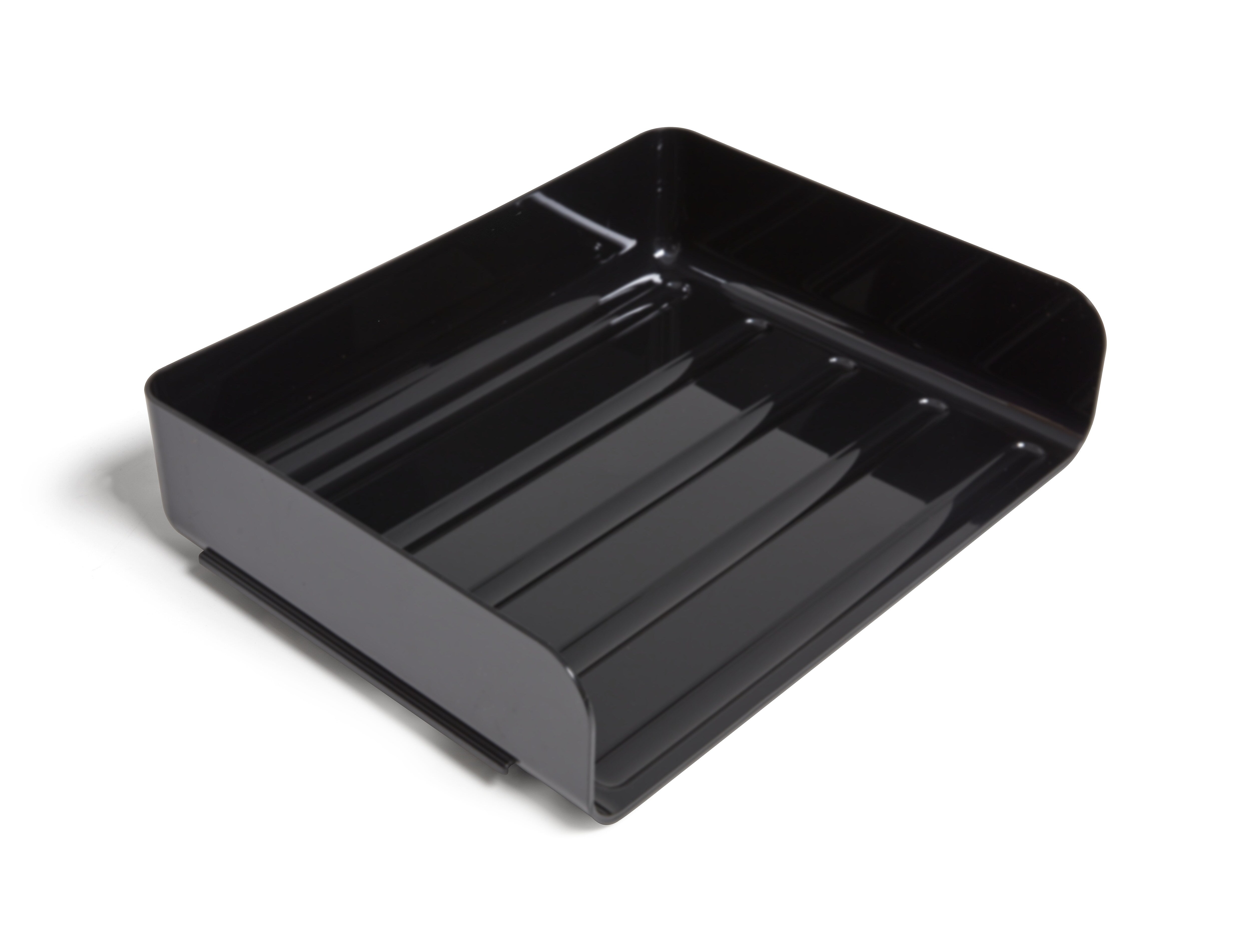 TRU RED™ Side Load Stackable Plastic Letter Tray, Black, 6/Pack