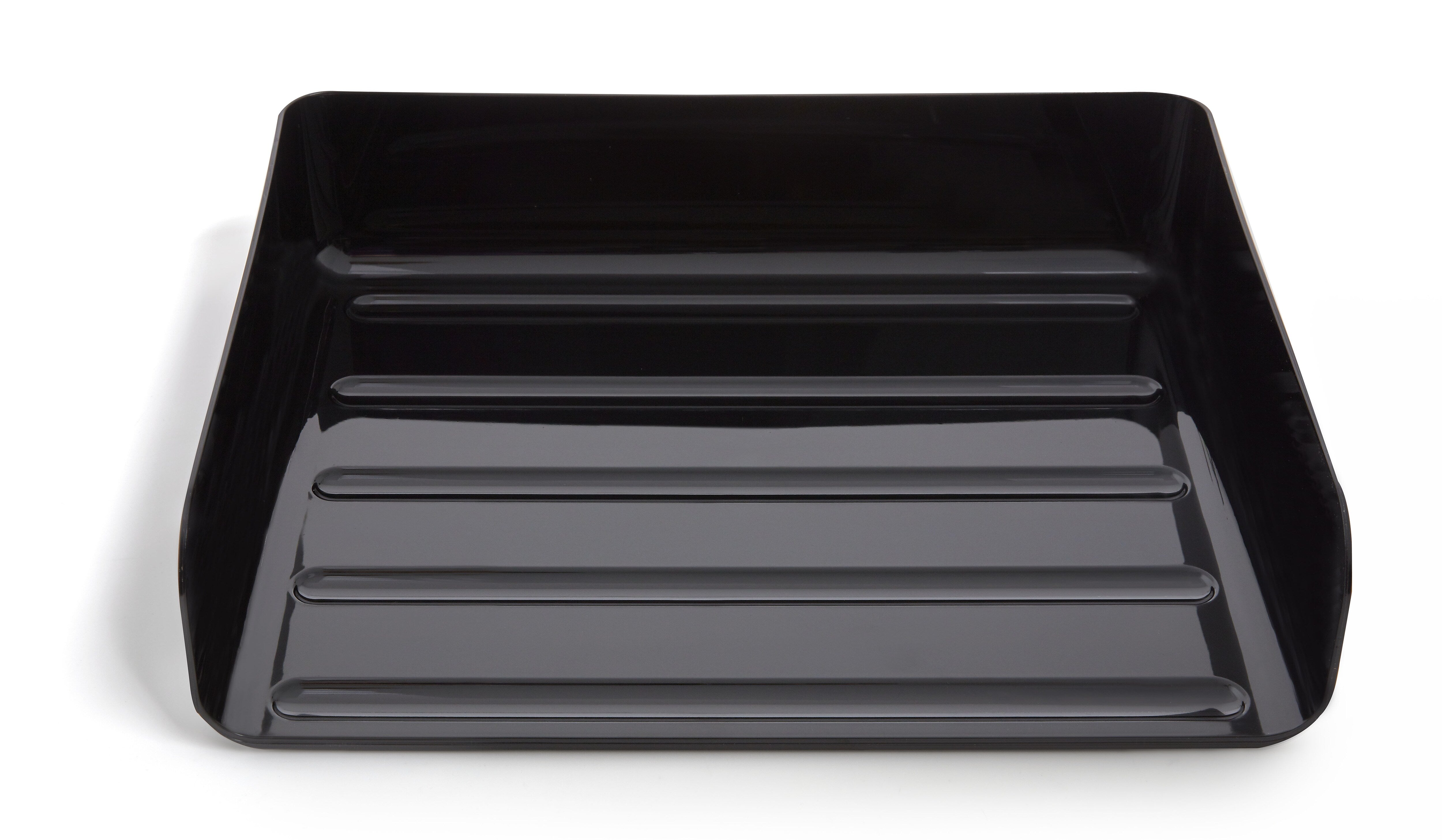 TRU RED™ Side Load Stackable Plastic Letter Tray, Black, 6/Pack