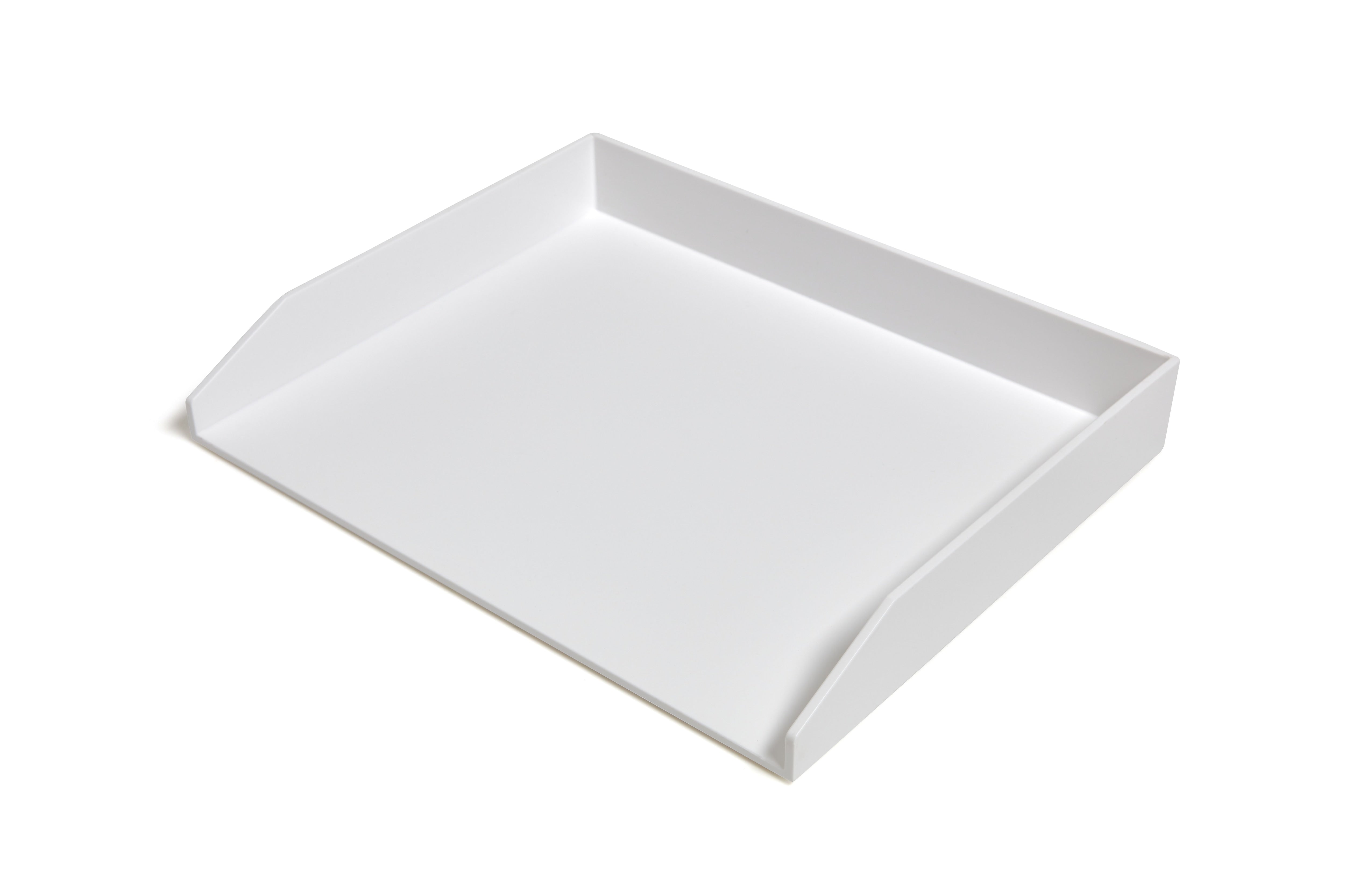TRU RED™ Side Load Stackable Plastic Letter Tray, White