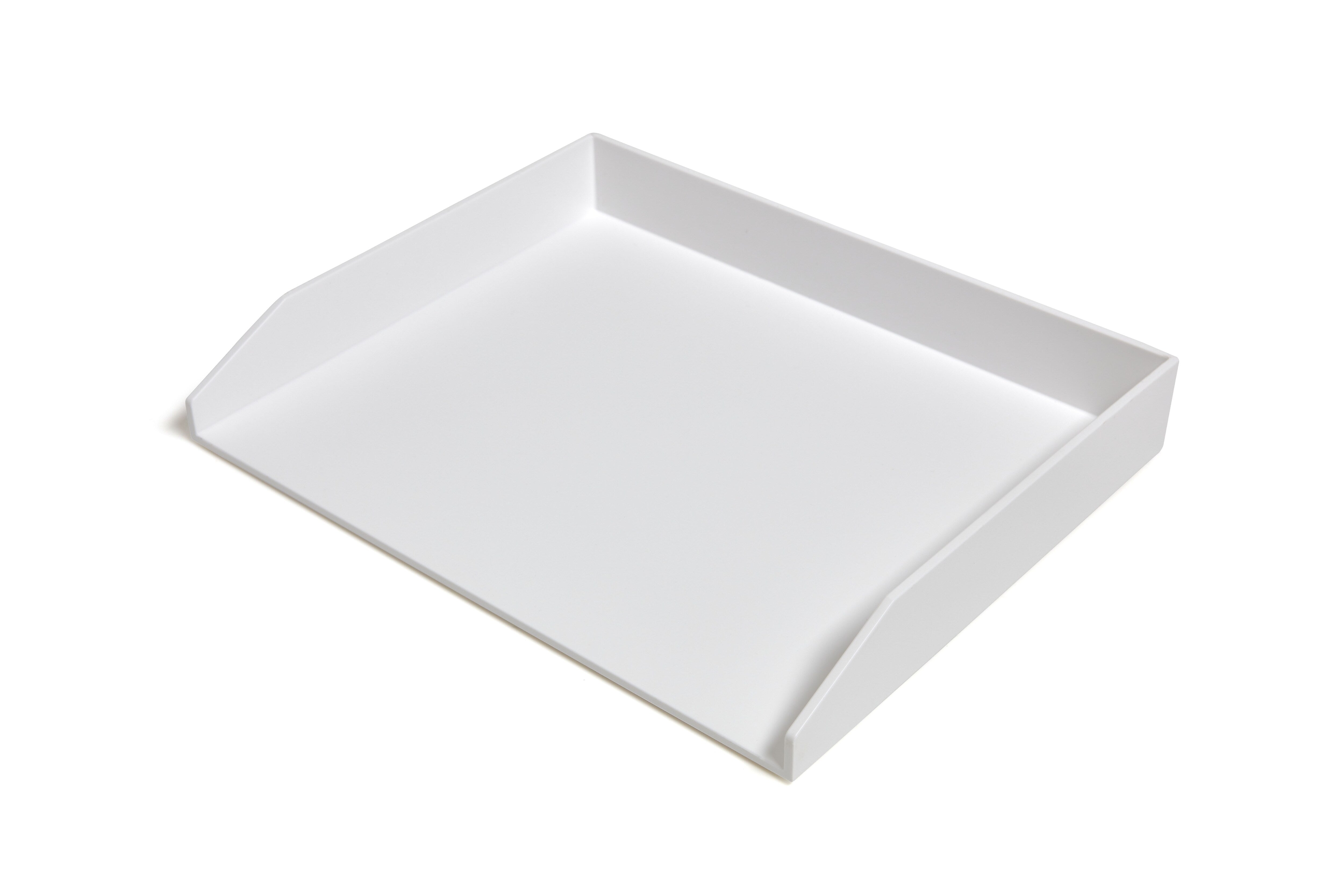 TRU RED™ Side Load Stackable Plastic Letter Tray, White