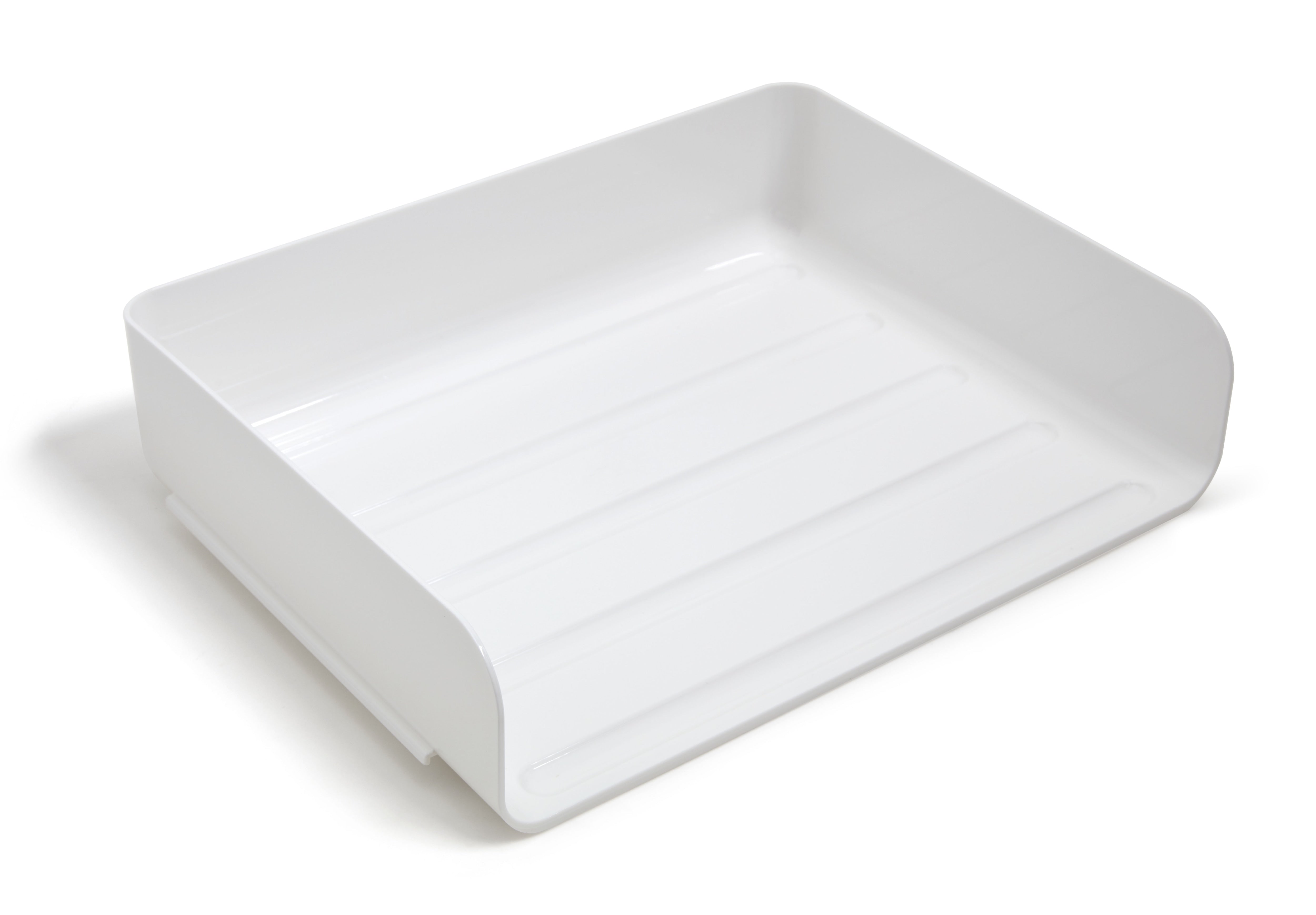 TRU RED™ Side Load Stackable Plastic Letter Tray, White, 6/Pack