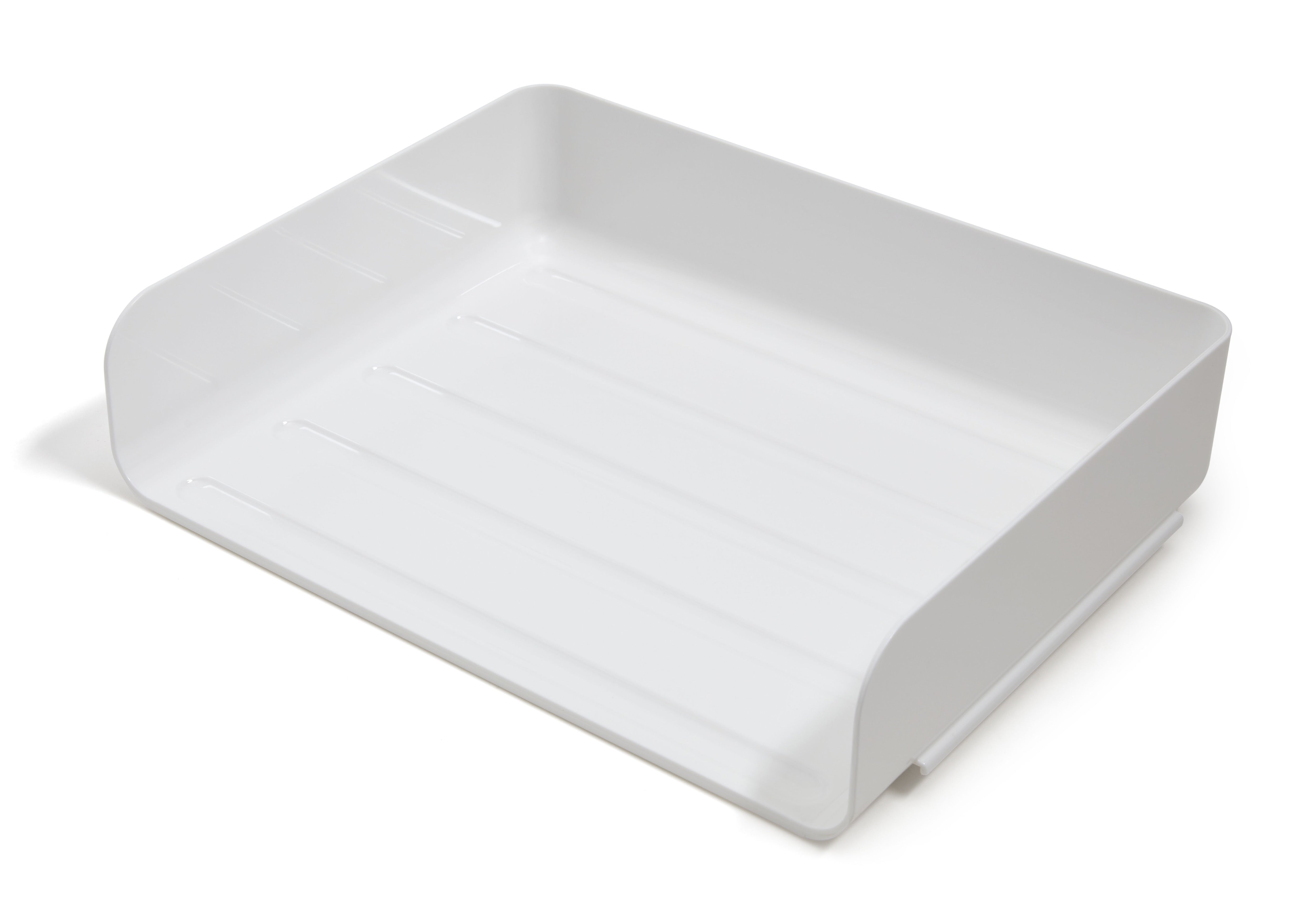 TRU RED™ Side Load Stackable Plastic Letter Tray, White, 6/Pack