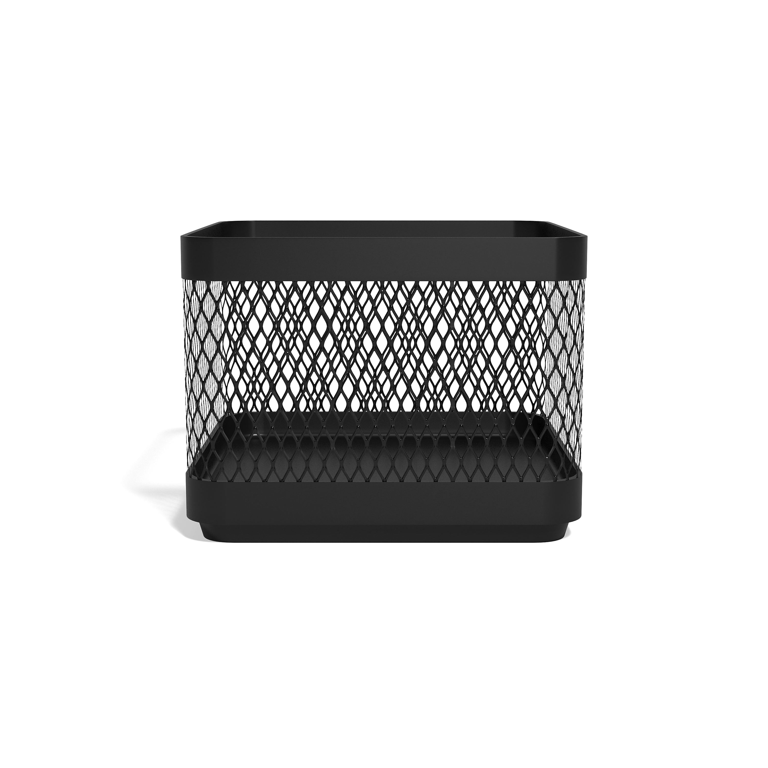 TRU RED™ Stackable Wire Mesh Accessory Holder, Matte Black