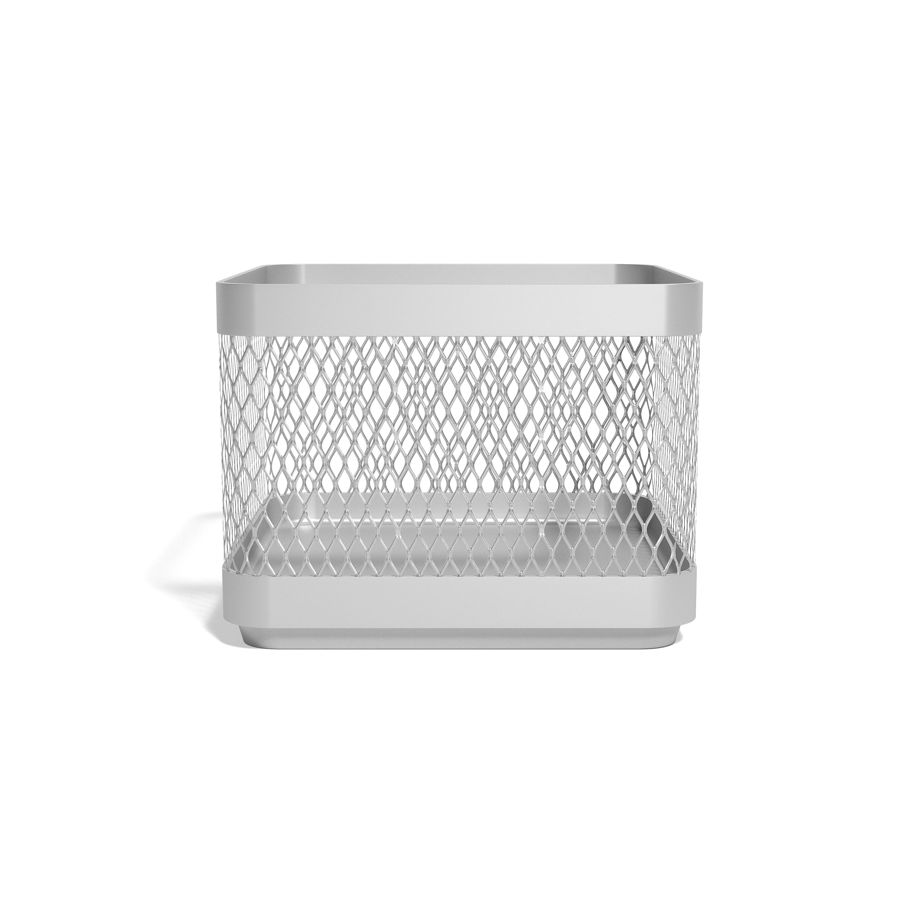 TRU RED™ Stackable Wire Mesh Accessory Holder, Silver
