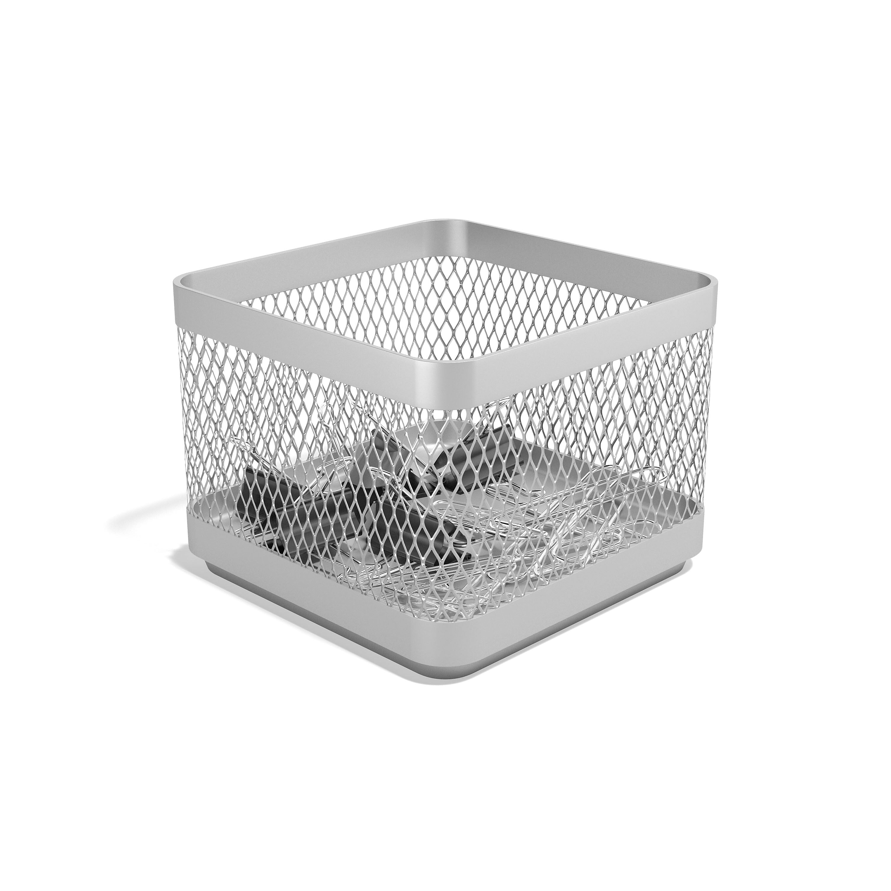 TRU RED™ Stackable Wire Mesh Accessory Holder, Silver