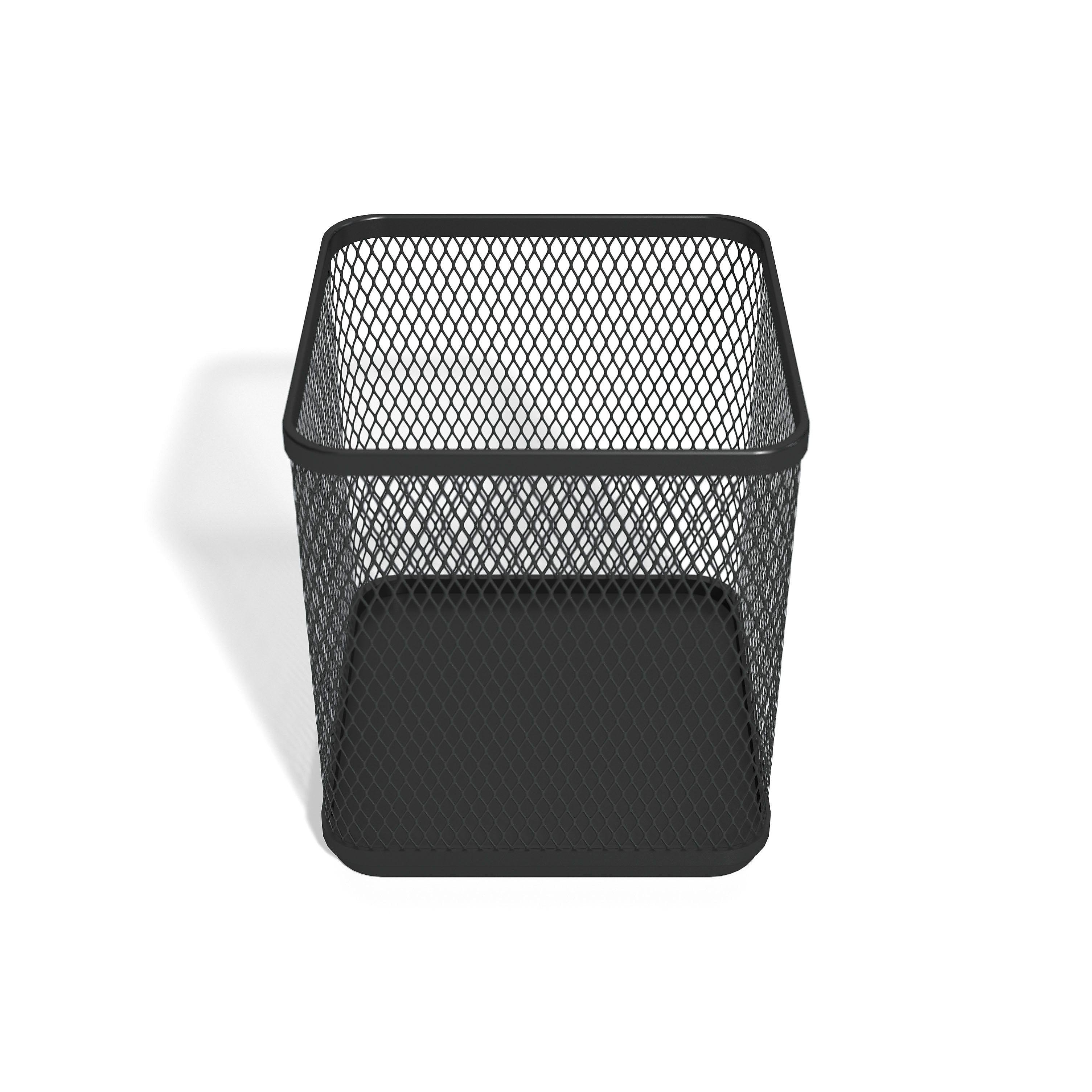 TRU RED™ Stackable Wire Mesh Pen Holder, Matte Black