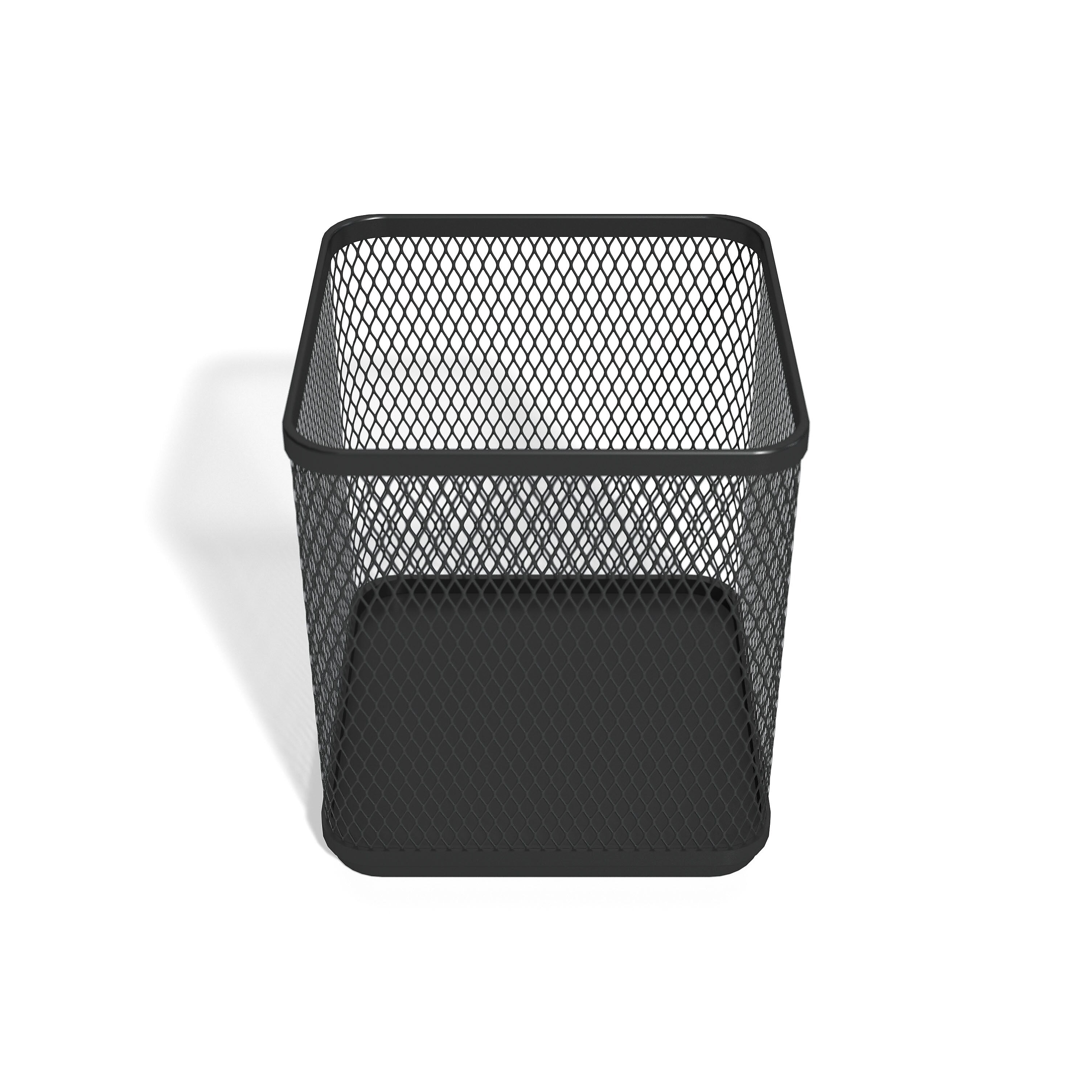 TRU RED™ Stackable Wire Mesh Pen Holder, Matte Black