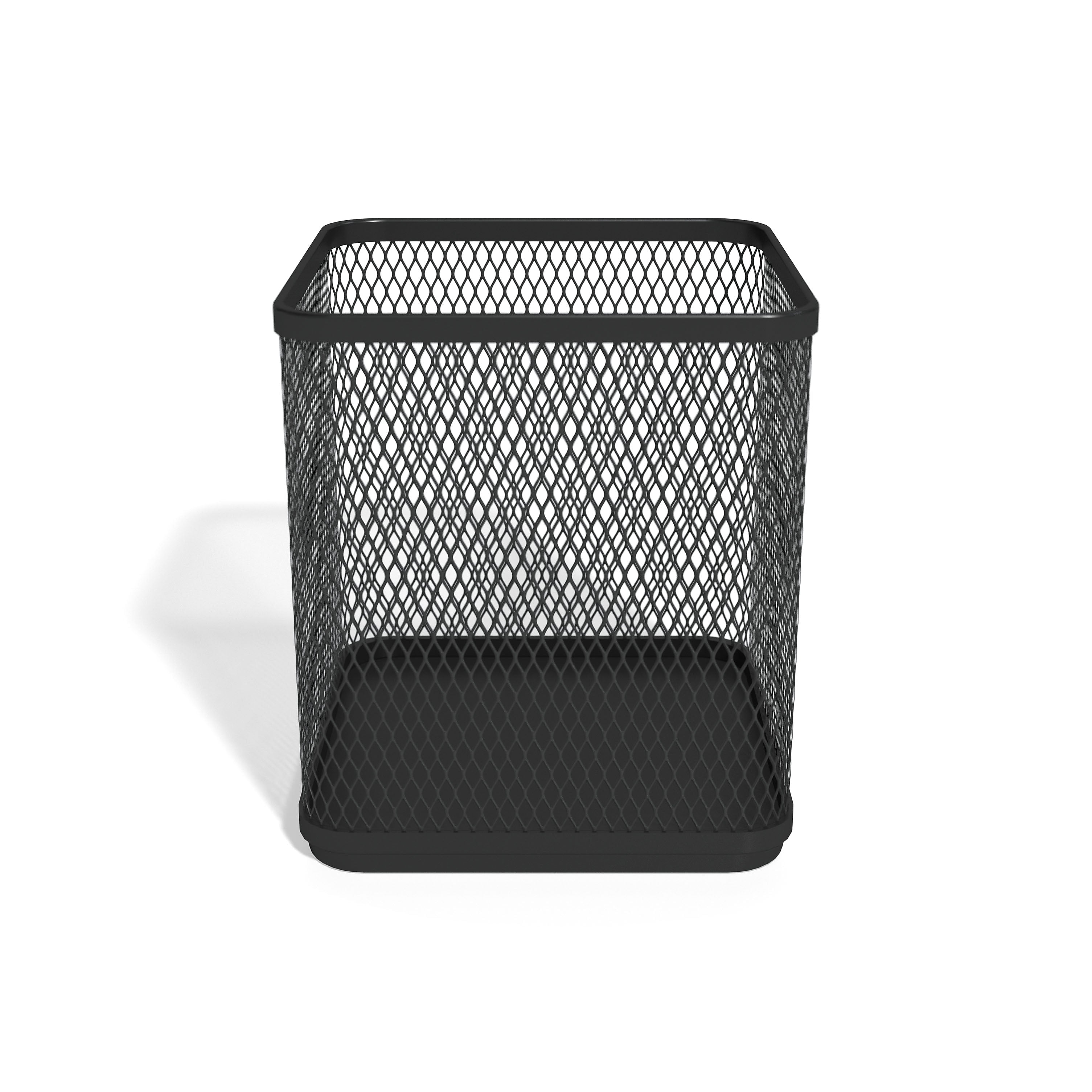 TRU RED™ Stackable Wire Mesh Pen Holder, Matte Black