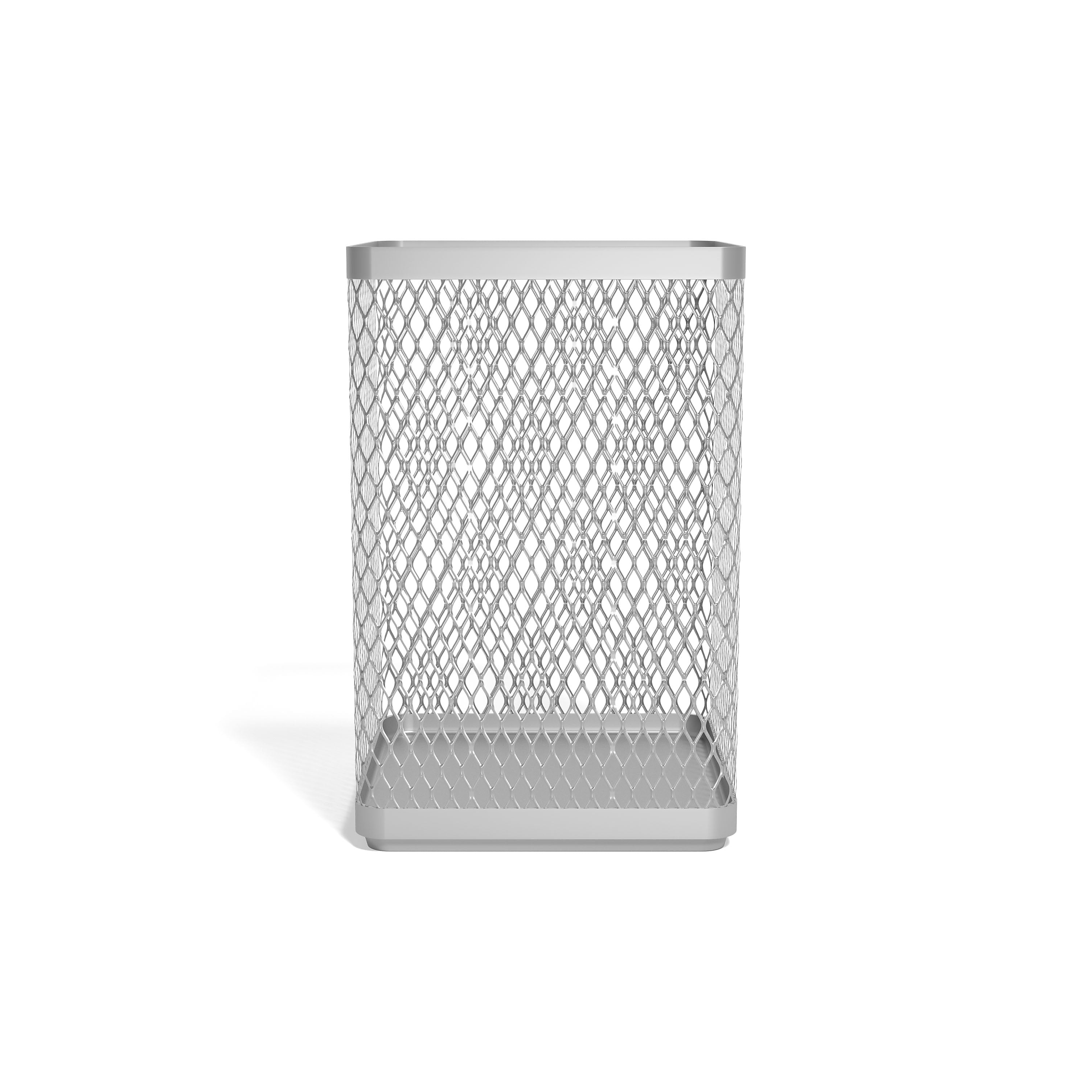 TRU RED™ Stackable Wire Mesh Pen Holder, Silver