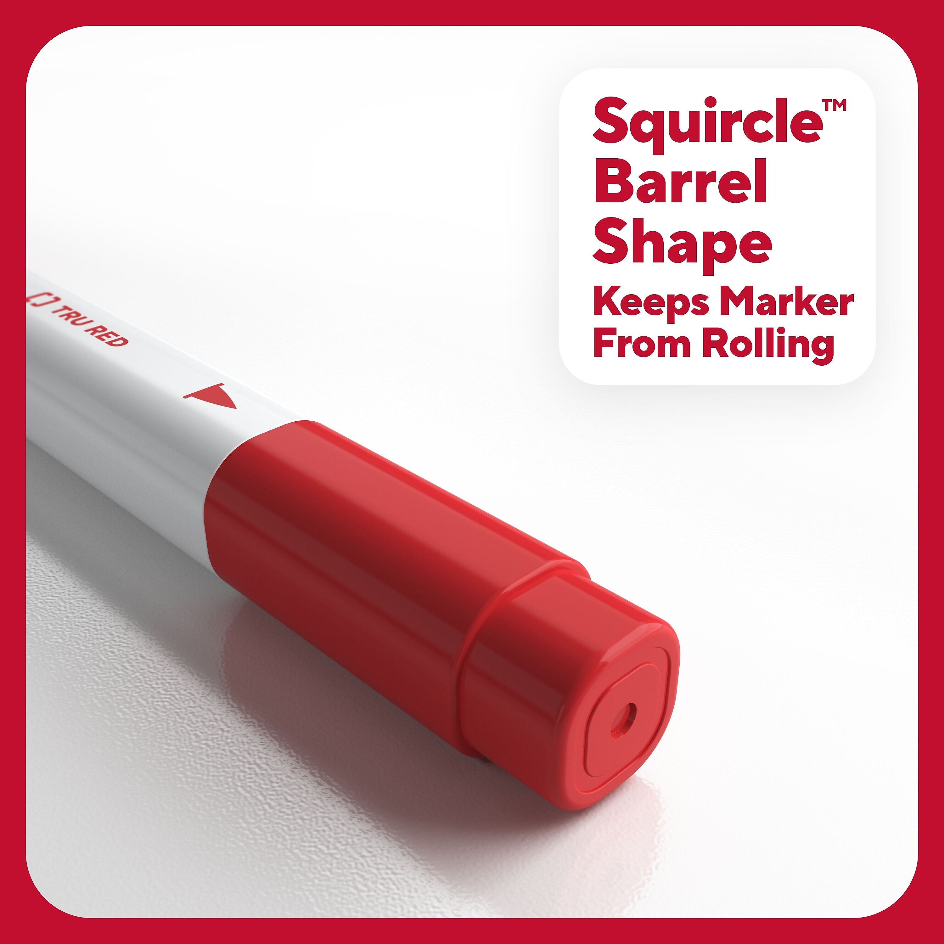 TRU RED™ Tank Dry Erase Markers, Twin Tip, Assorted, 4/Pack