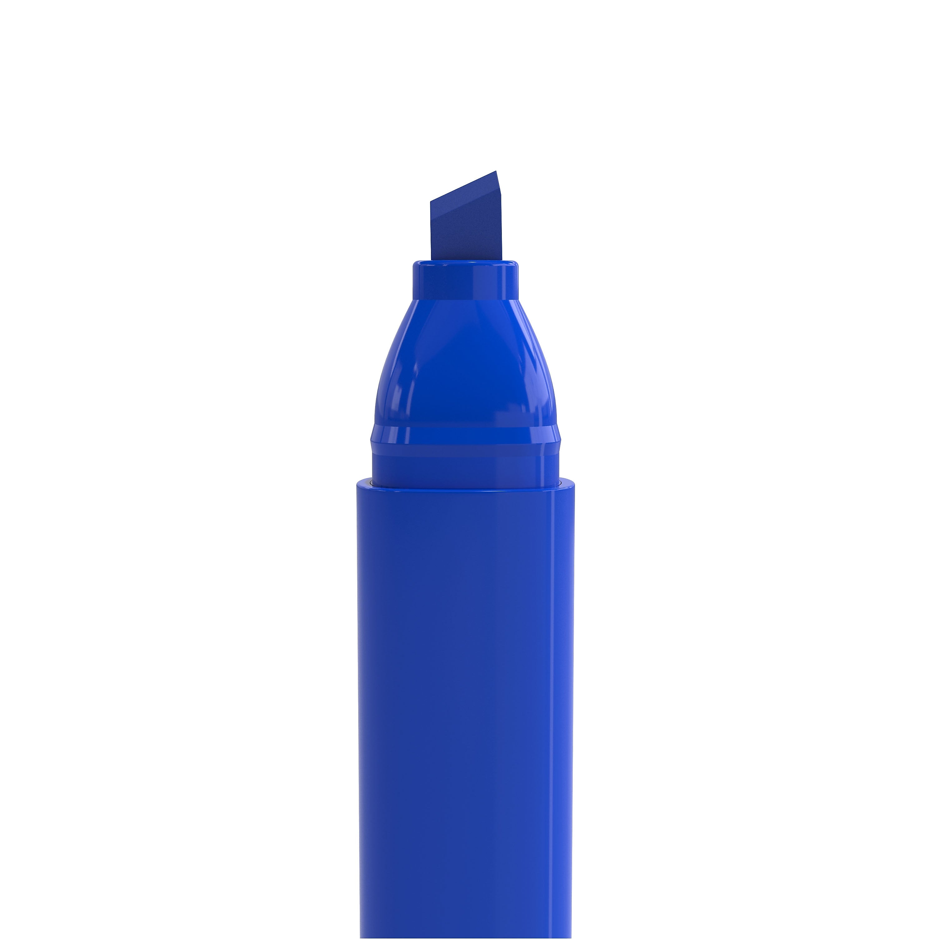 TRU RED™ Tank Permanent Markers, Chisel Tip, Blue, 12/Pack