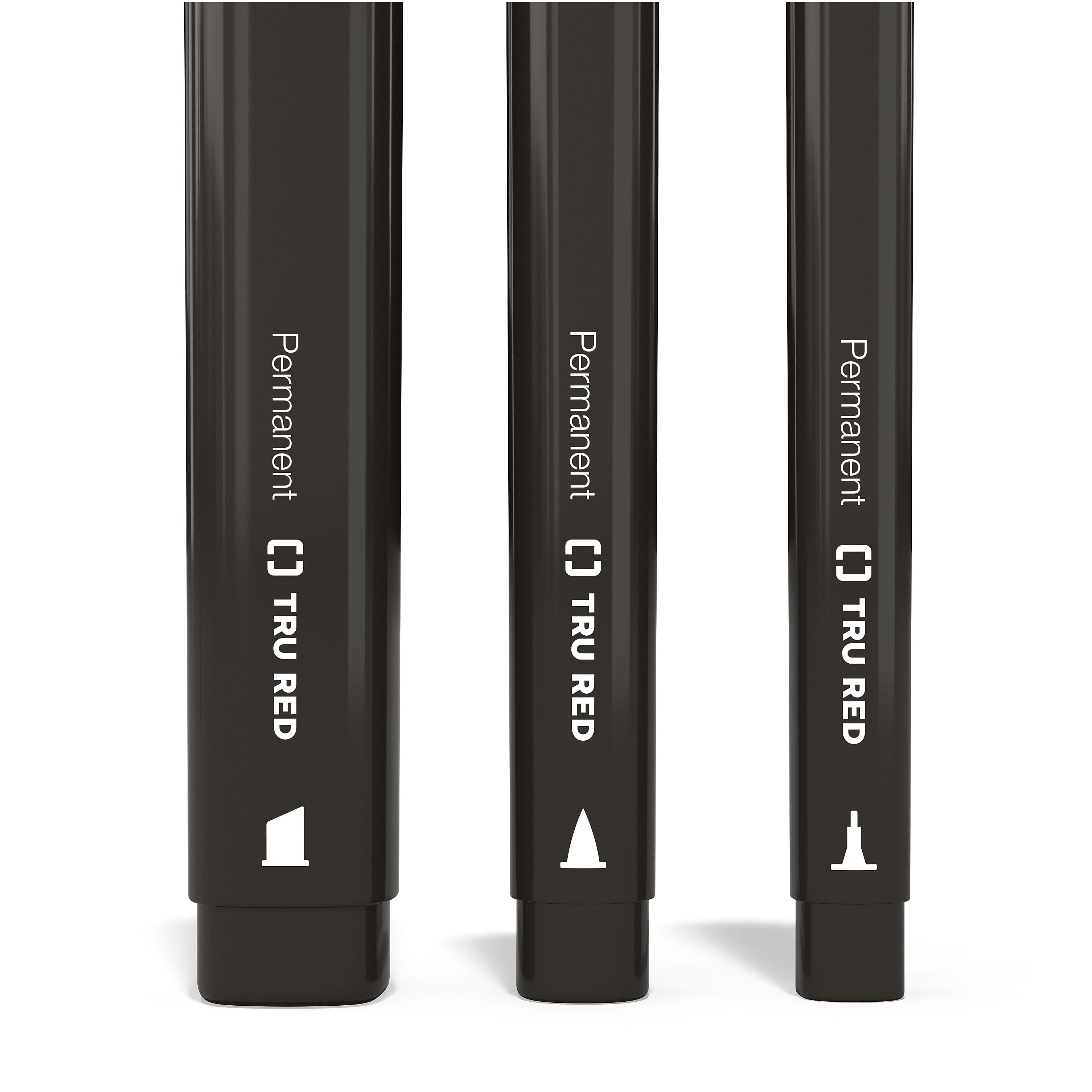 TRU RED™ Tank Permanent Markers, Chisel Tip, Blue, 12/Pack