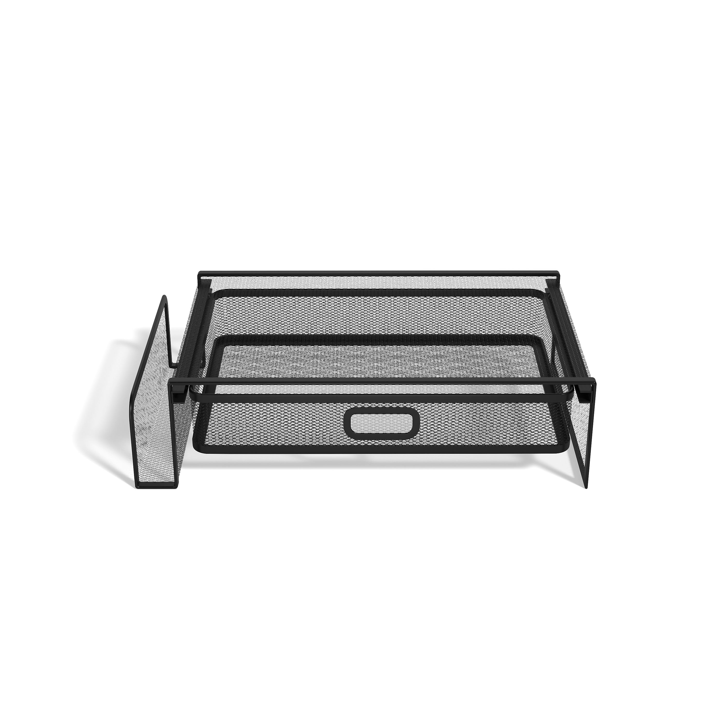 TRU RED™ Telestand Wire Mesh Office Phone Stand, Matte Black