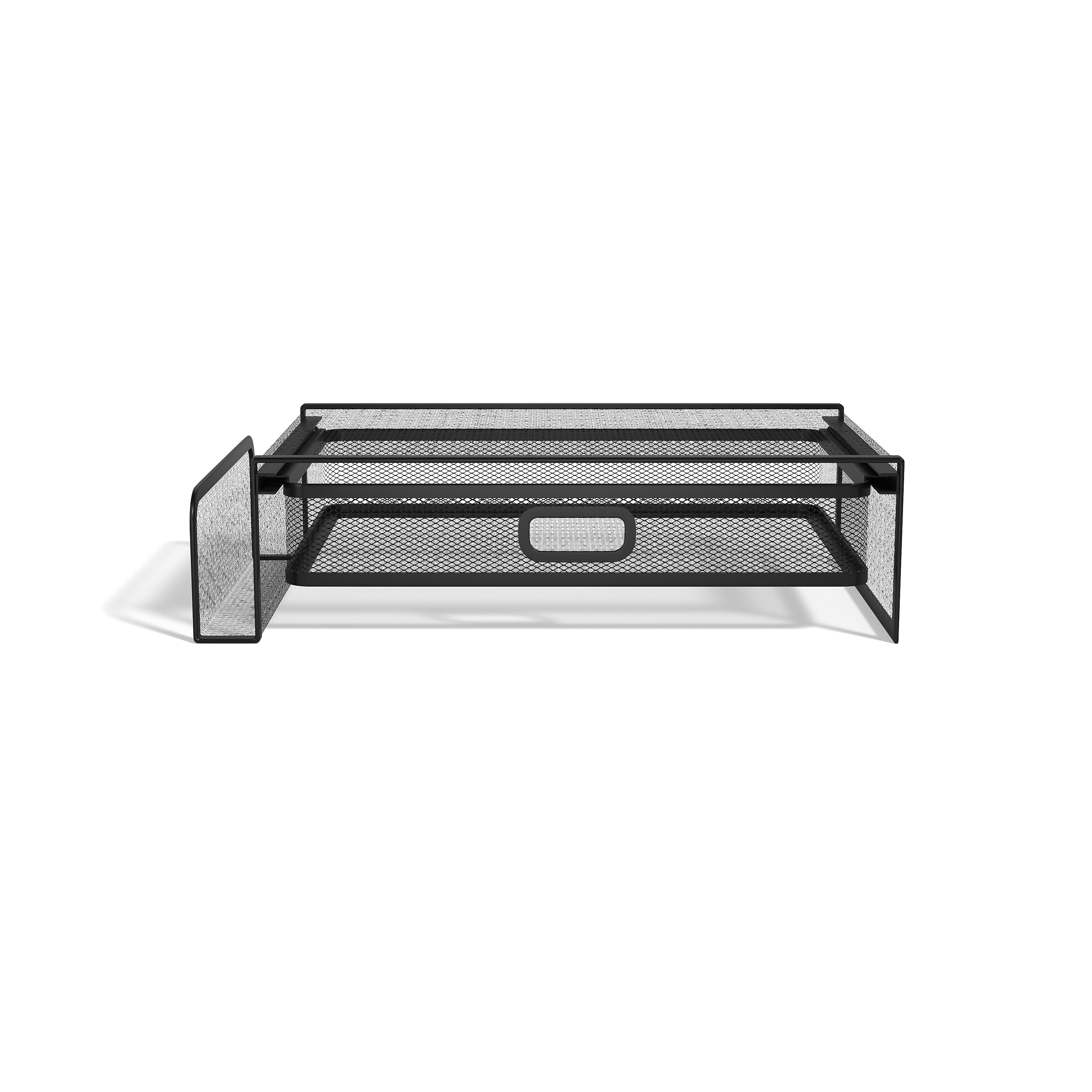 TRU RED™ Telestand Wire Mesh Office Phone Stand, Matte Black