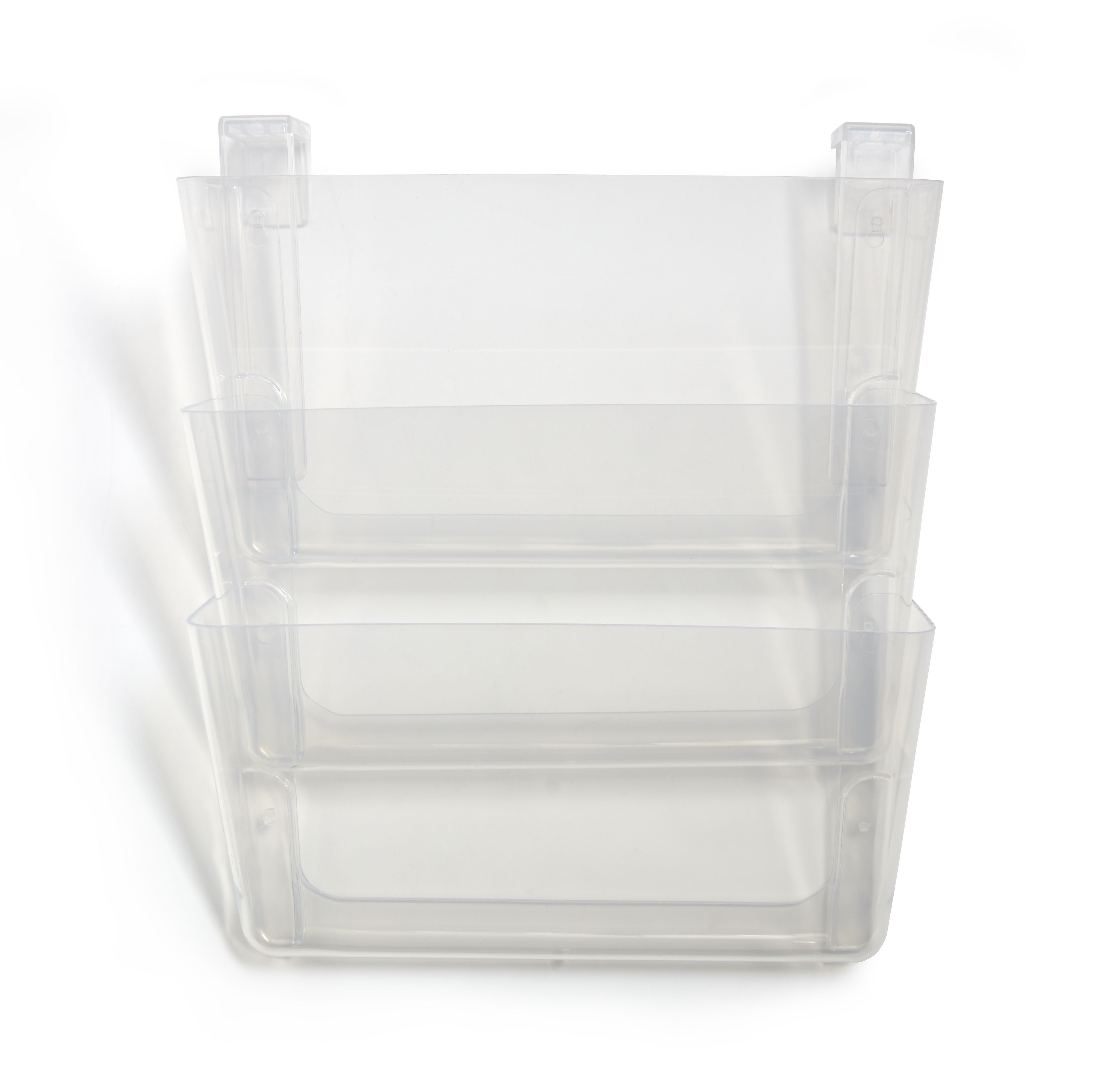 TRU RED™ Unbreakable 3-Pocket Plastic Letter Wall File, Clear