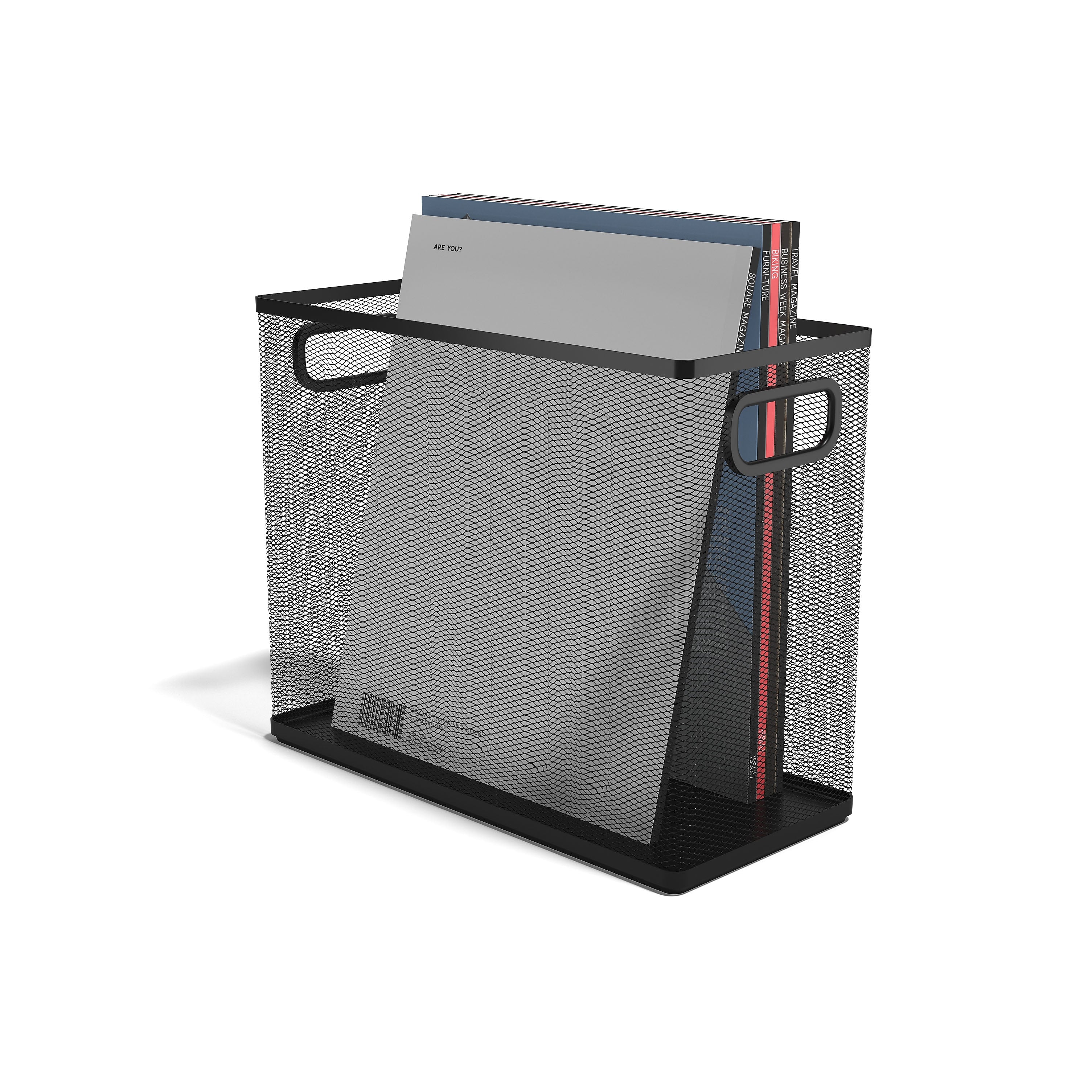 TRU RED™ Wire Mesh File Organizer, Matte Black