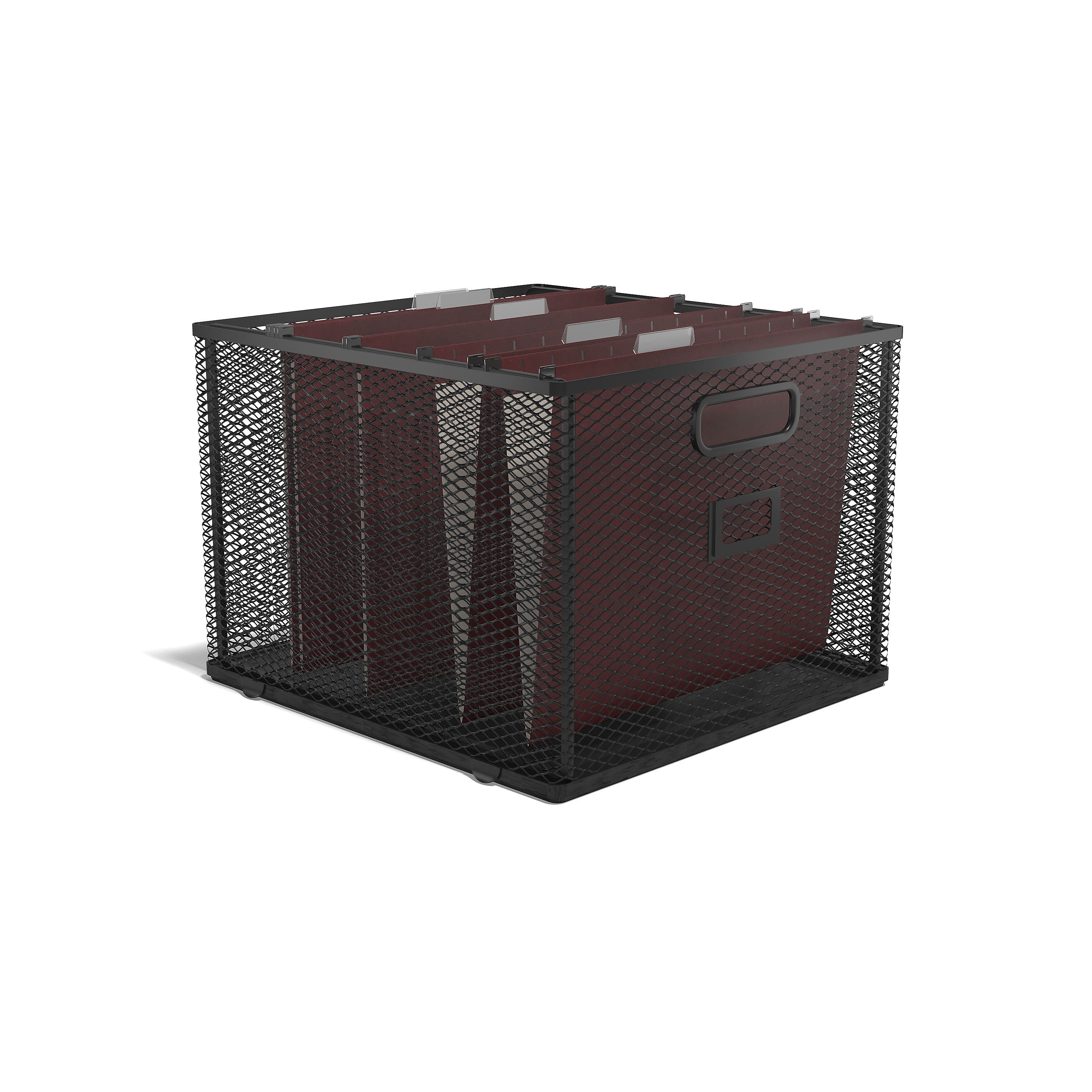 TRU RED™ Wire Mesh File Organizer, Matte Black