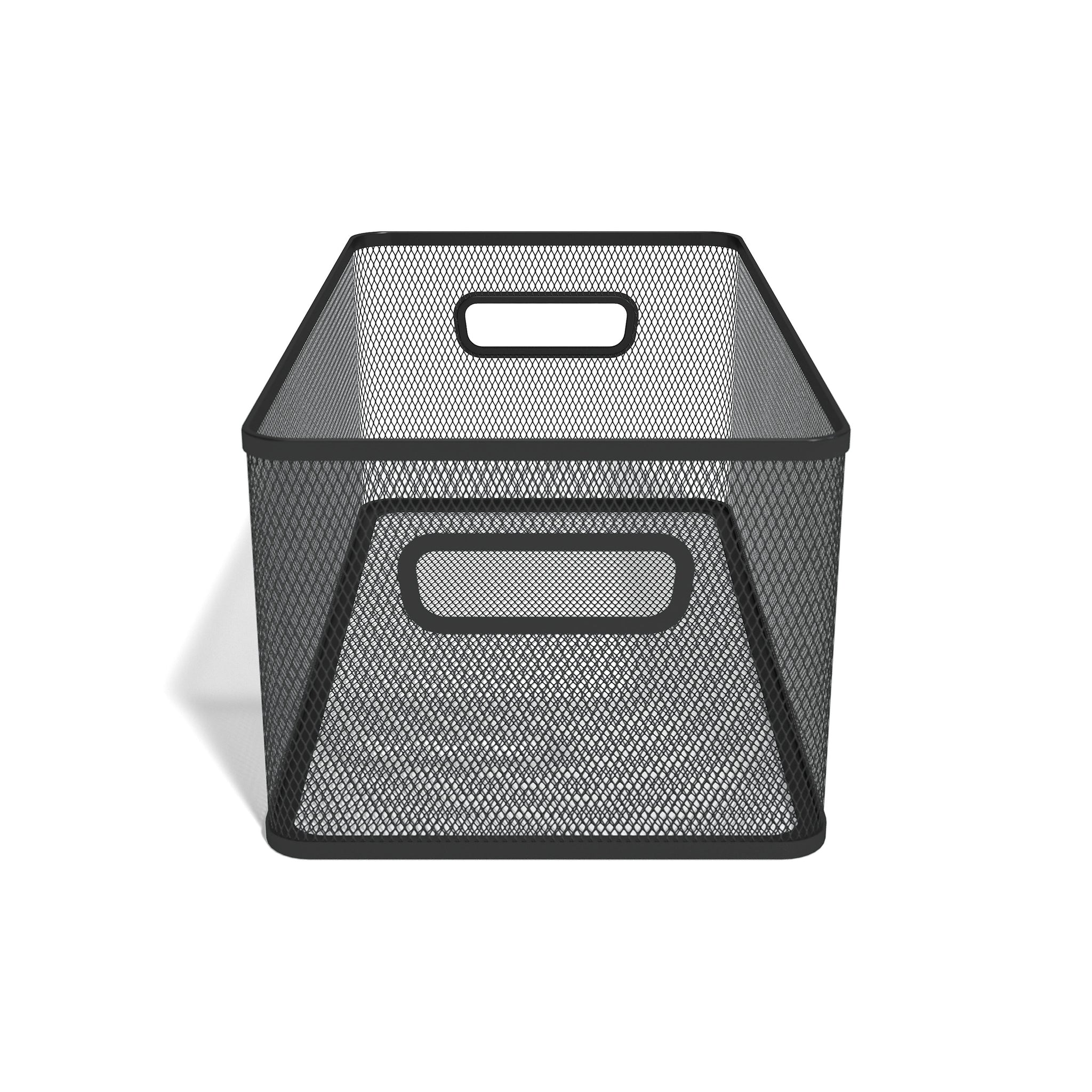 TRU RED™ Wire Mesh Storage Box, Matte Black