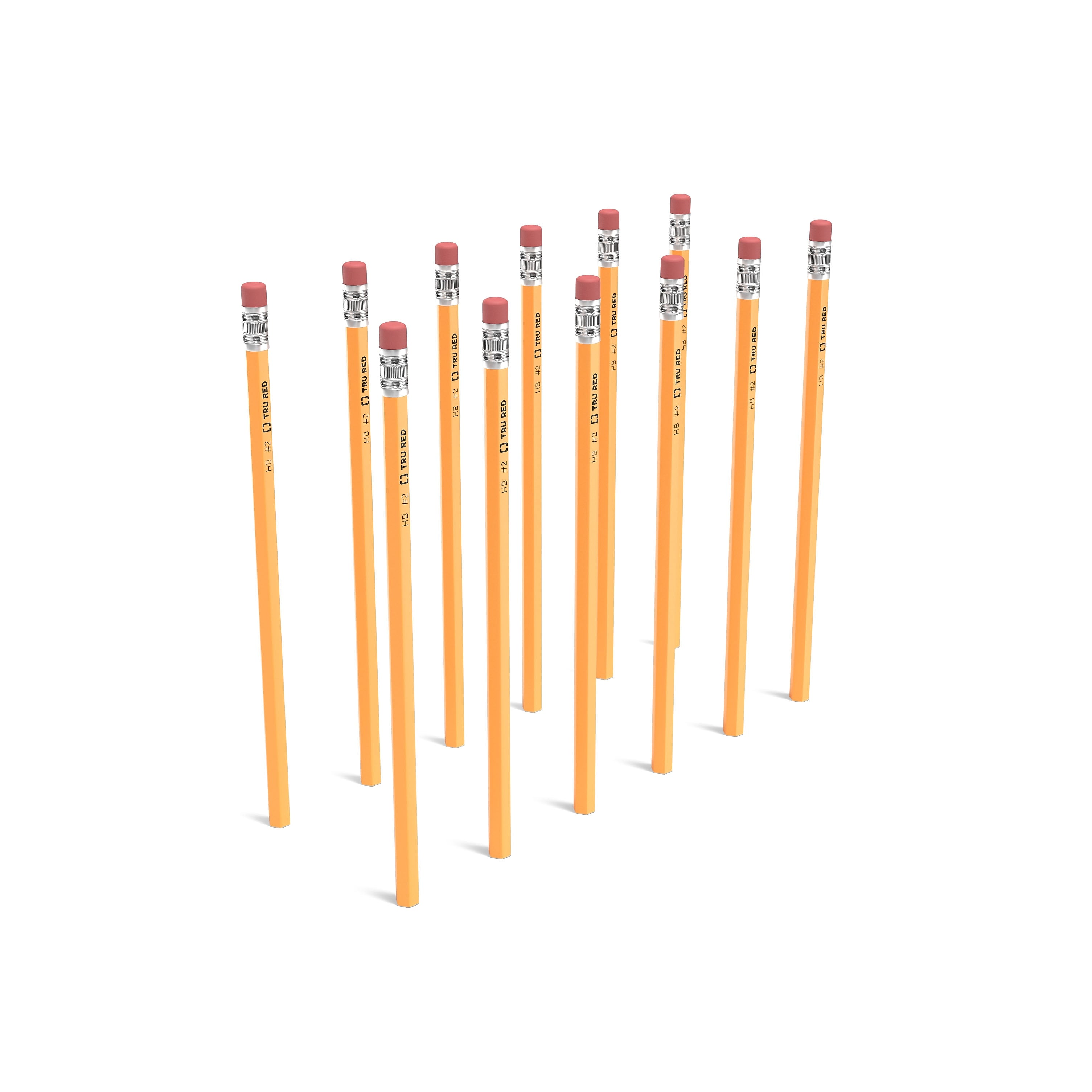 TRU RED™ Wooden Pencil, 2.2mm, #2 Medium Lead, Dozen