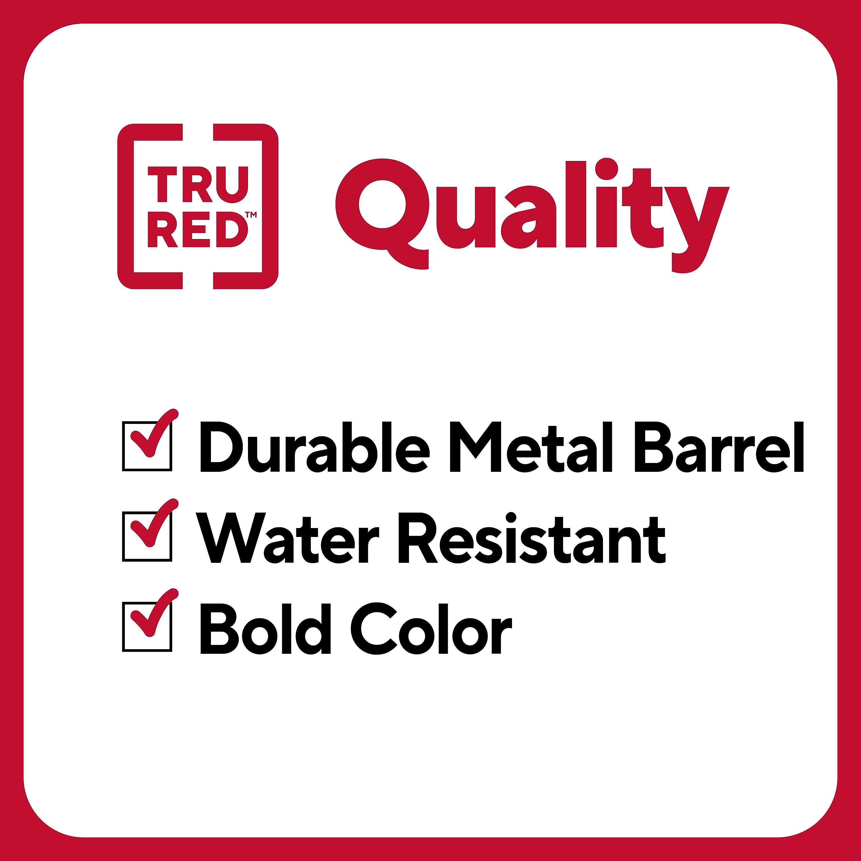 TRU RED™ XL Tank Permanent Marker, Chisel Tip, Black