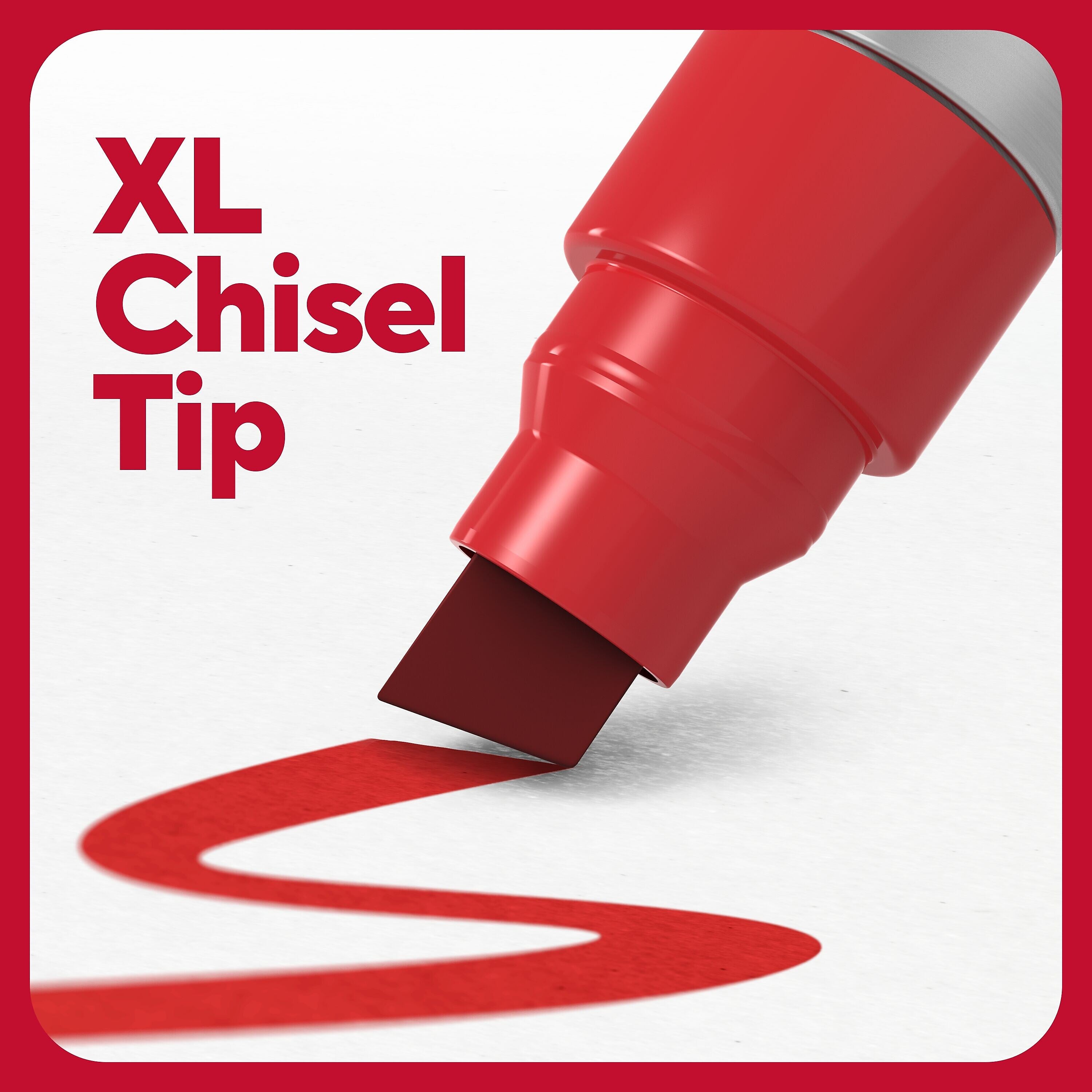 TRU RED™ XL Tank Permanent Markers, Chisel Tip, Assorted, 4/Pack