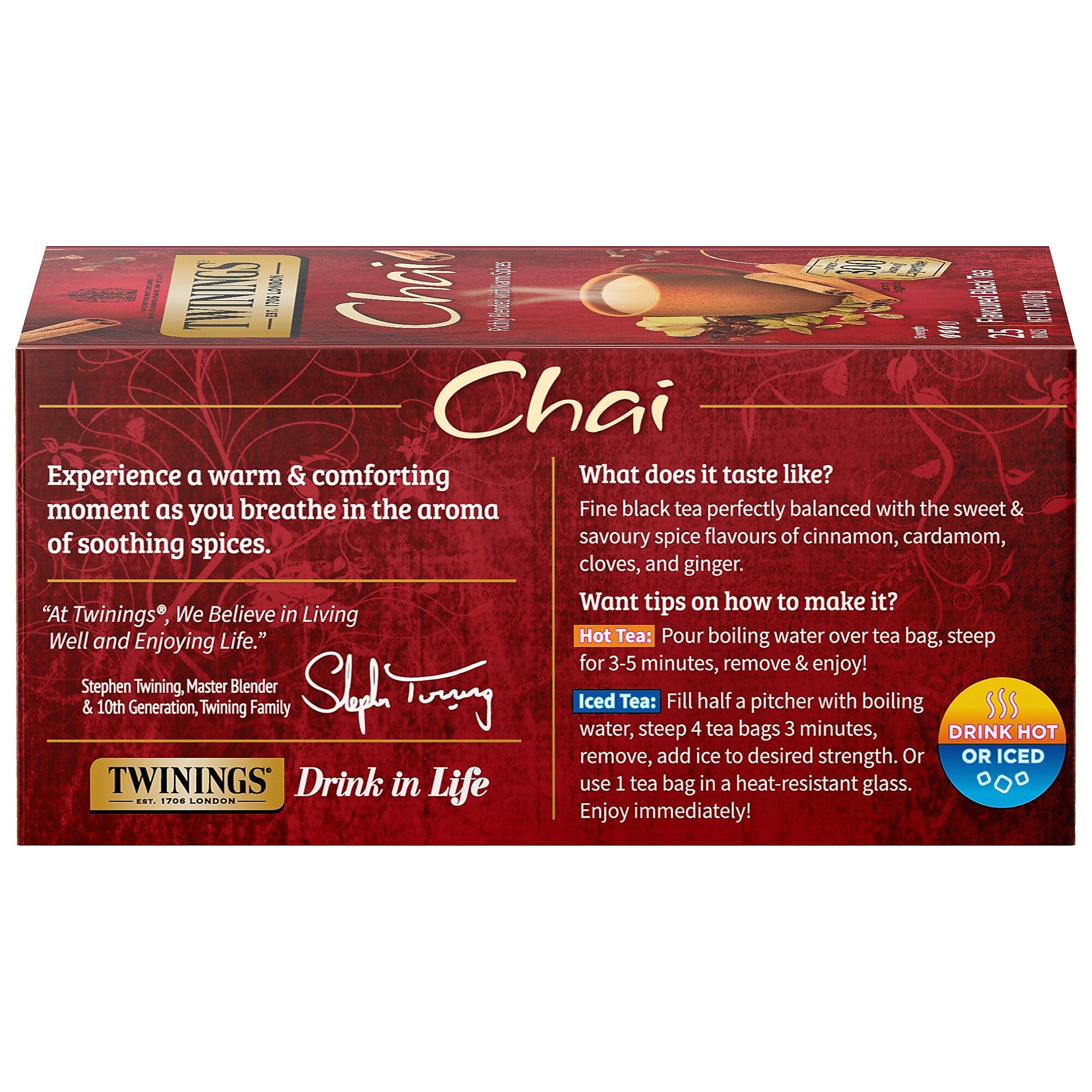 Twinings Chai Tea Bags, 25/Box