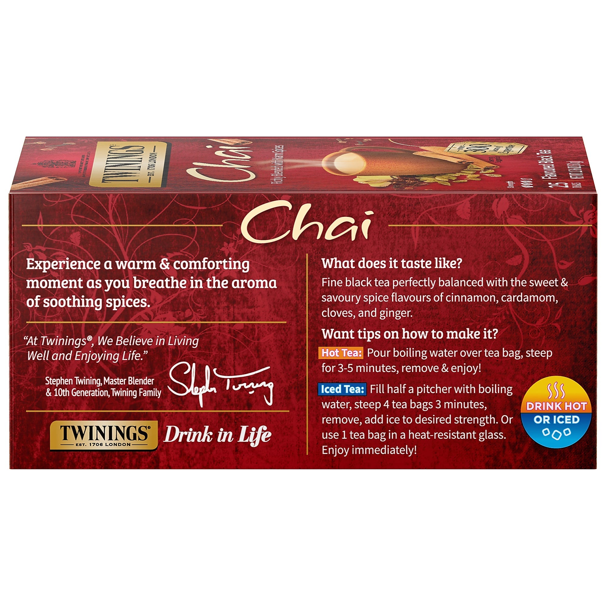 Twinings Chai Tea Bags, 25/Box