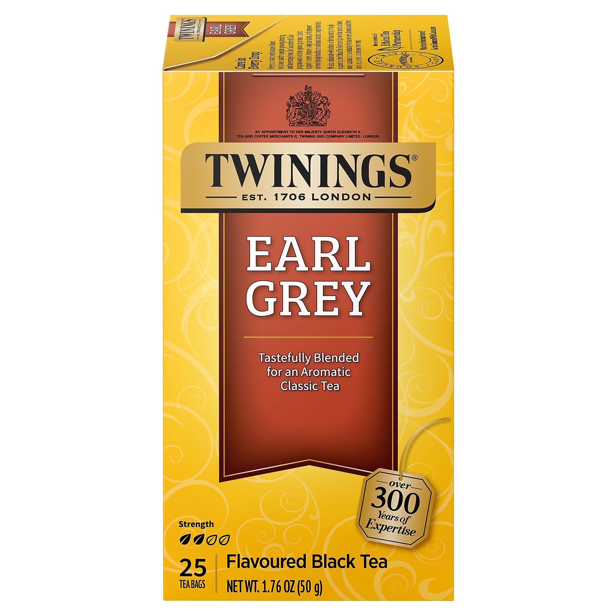 Twinings Earl Grey Tea Bags, 25/Box