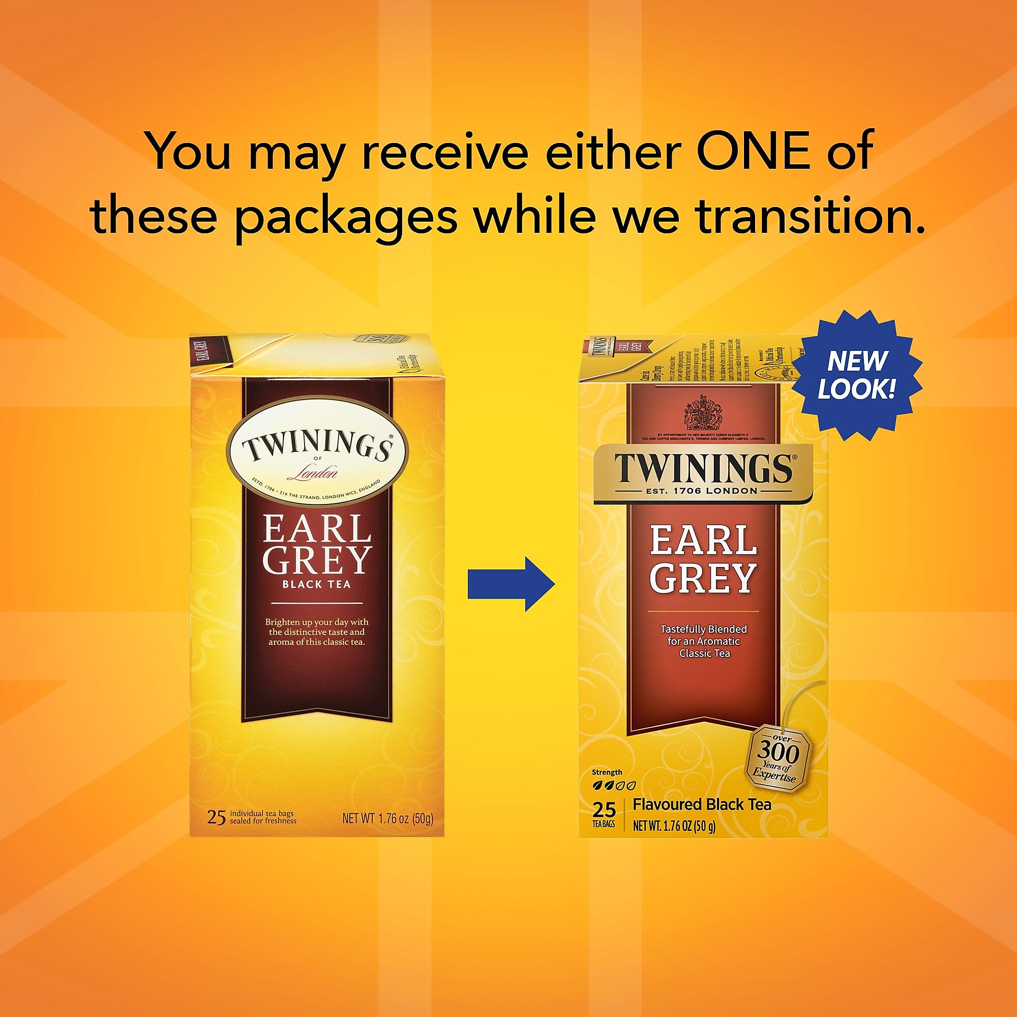 Twinings Earl Grey Tea Bags, 25/Box