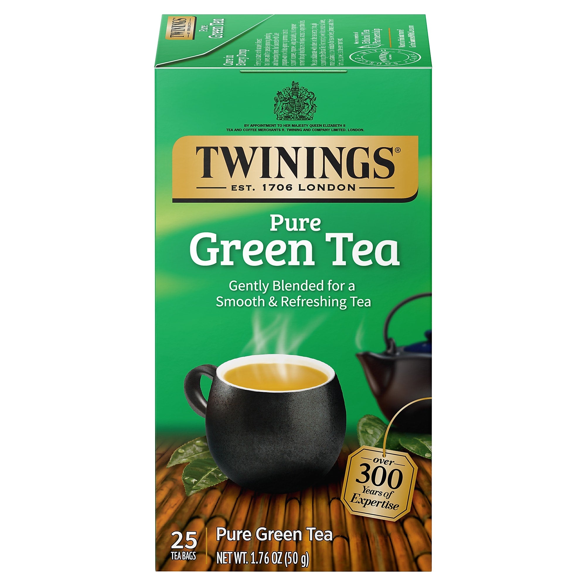 Twinings Green Tea Bags, 25/Box