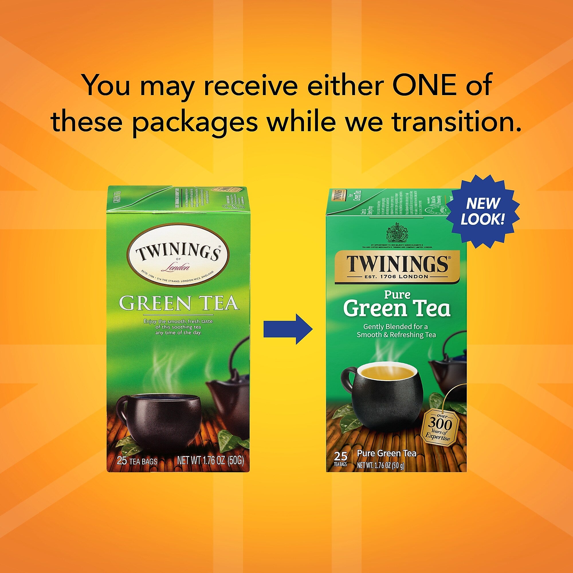 Twinings Green Tea Bags, 25/Box