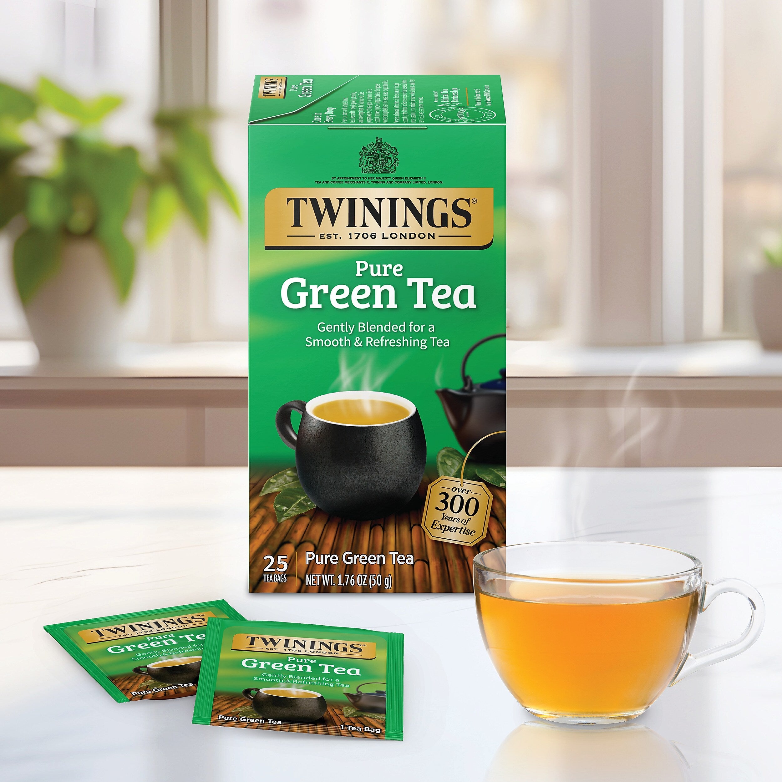 Twinings Green Tea Bags, 25/Box