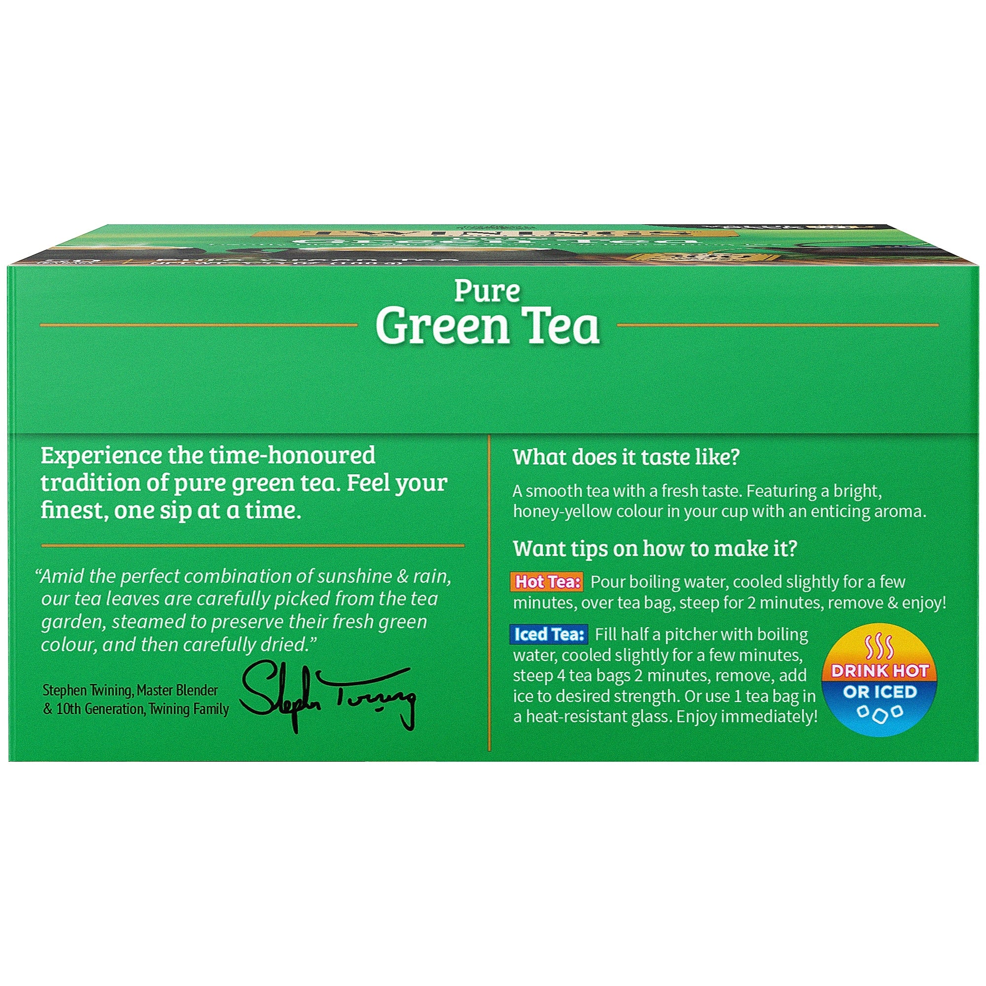 Twinings Green Tea Bags, 50/Box