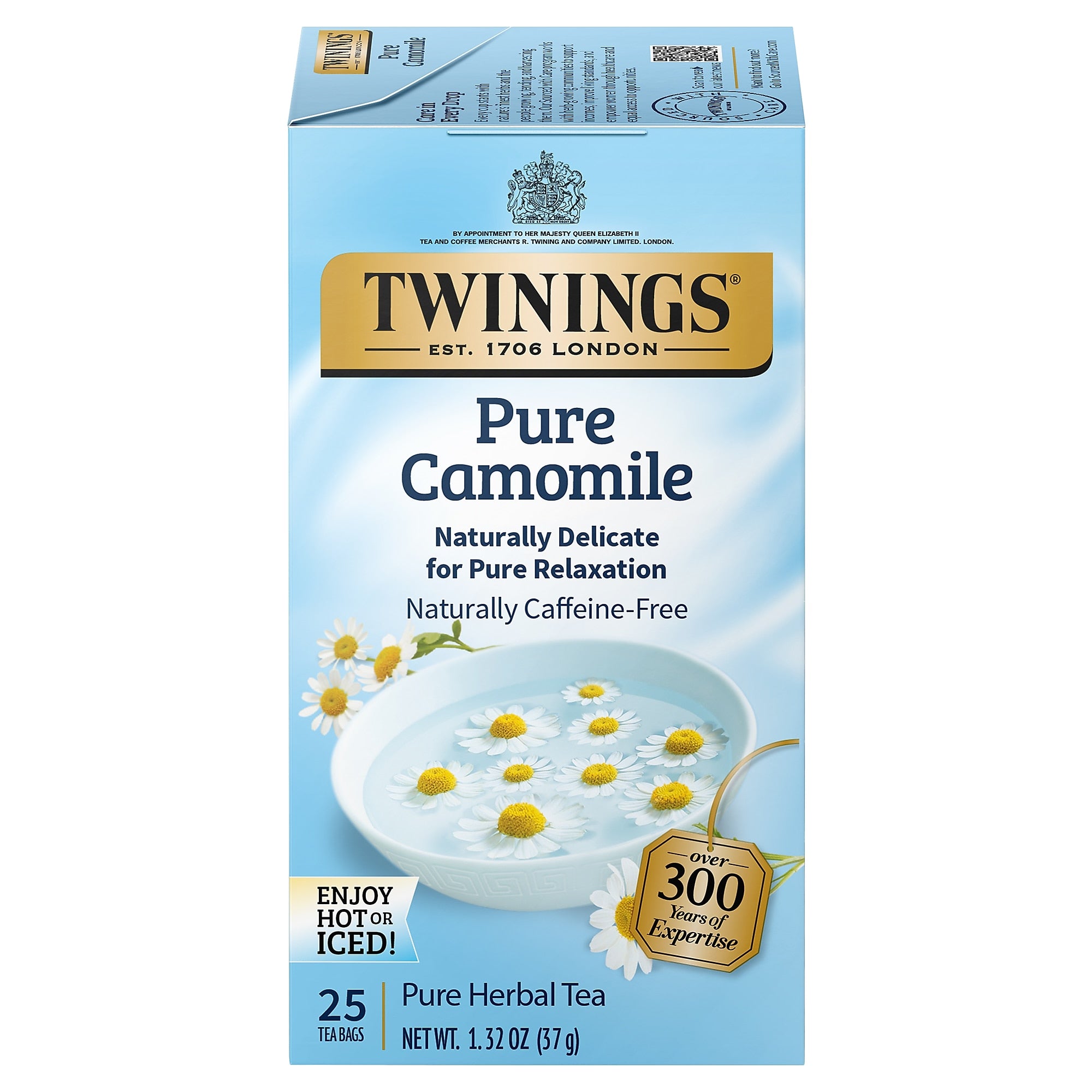 Twinings Pure Camomile Herbal Tea Bags, 25/Box