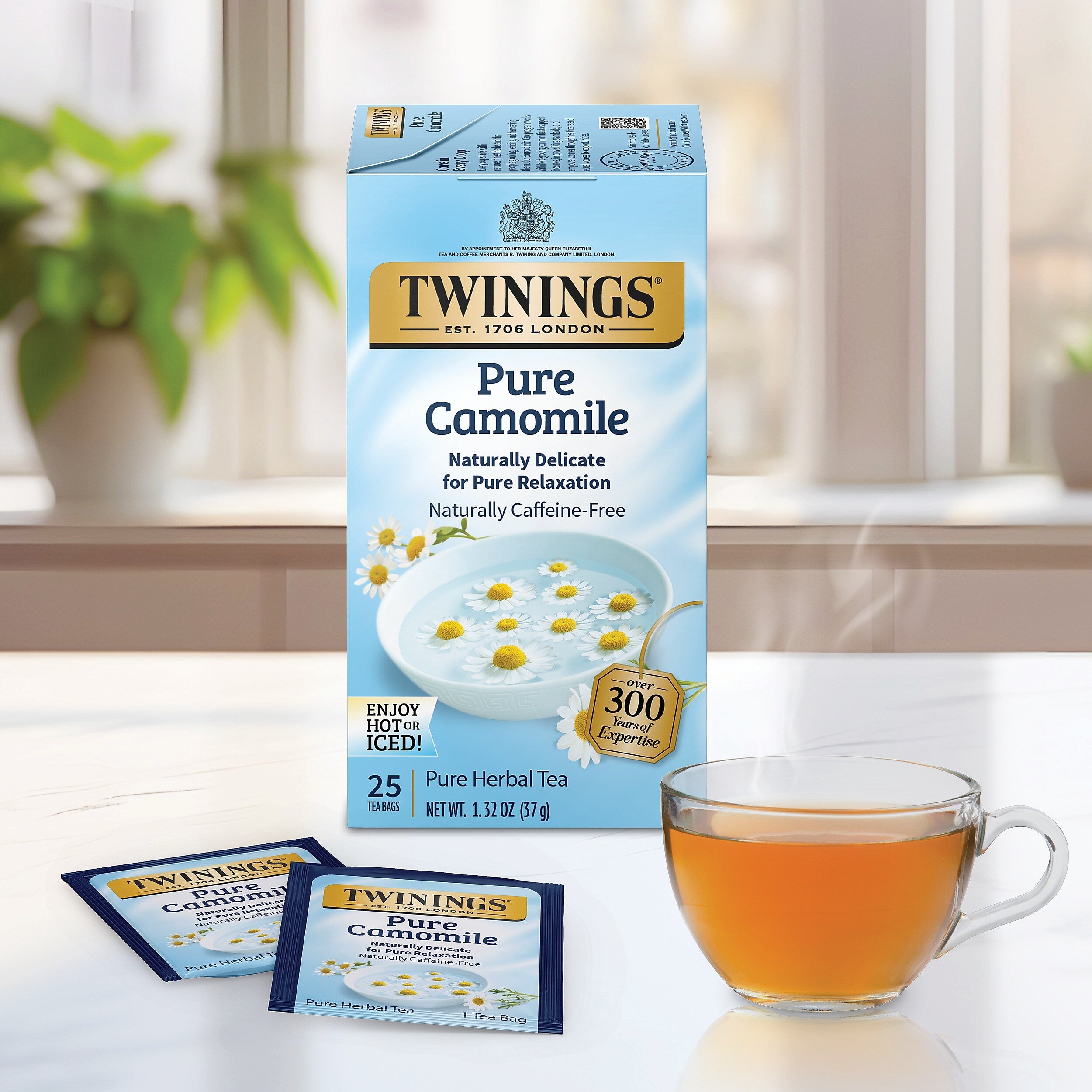 Twinings Pure Camomile Herbal Tea Bags, 25/Box